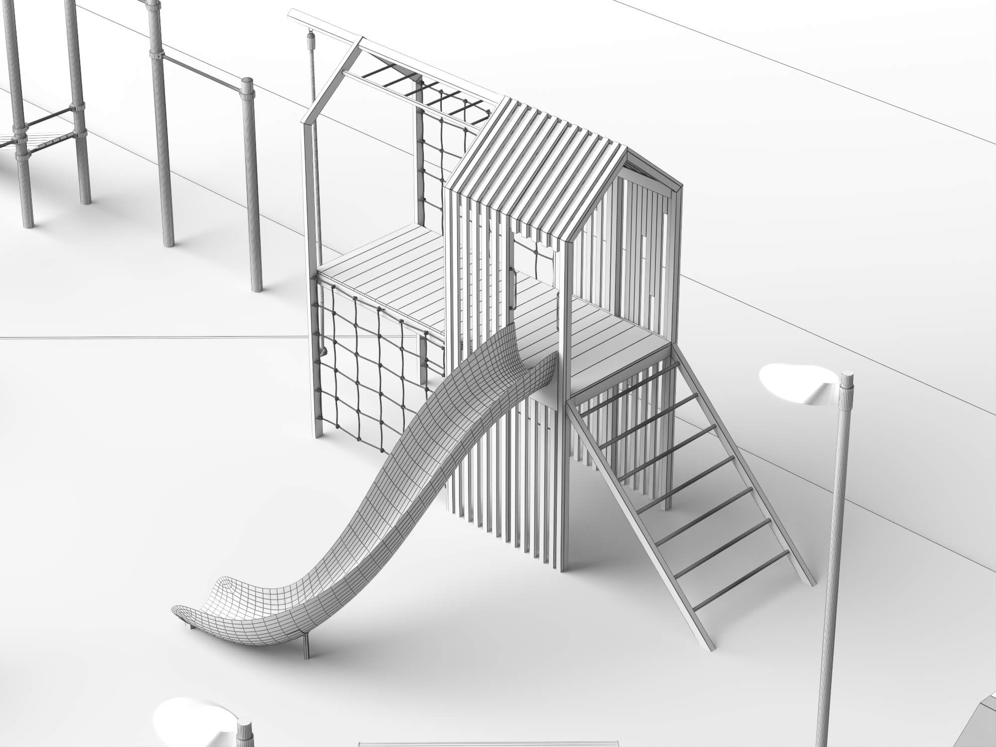 Modern Outdoor Playground 3D Model 3D Model