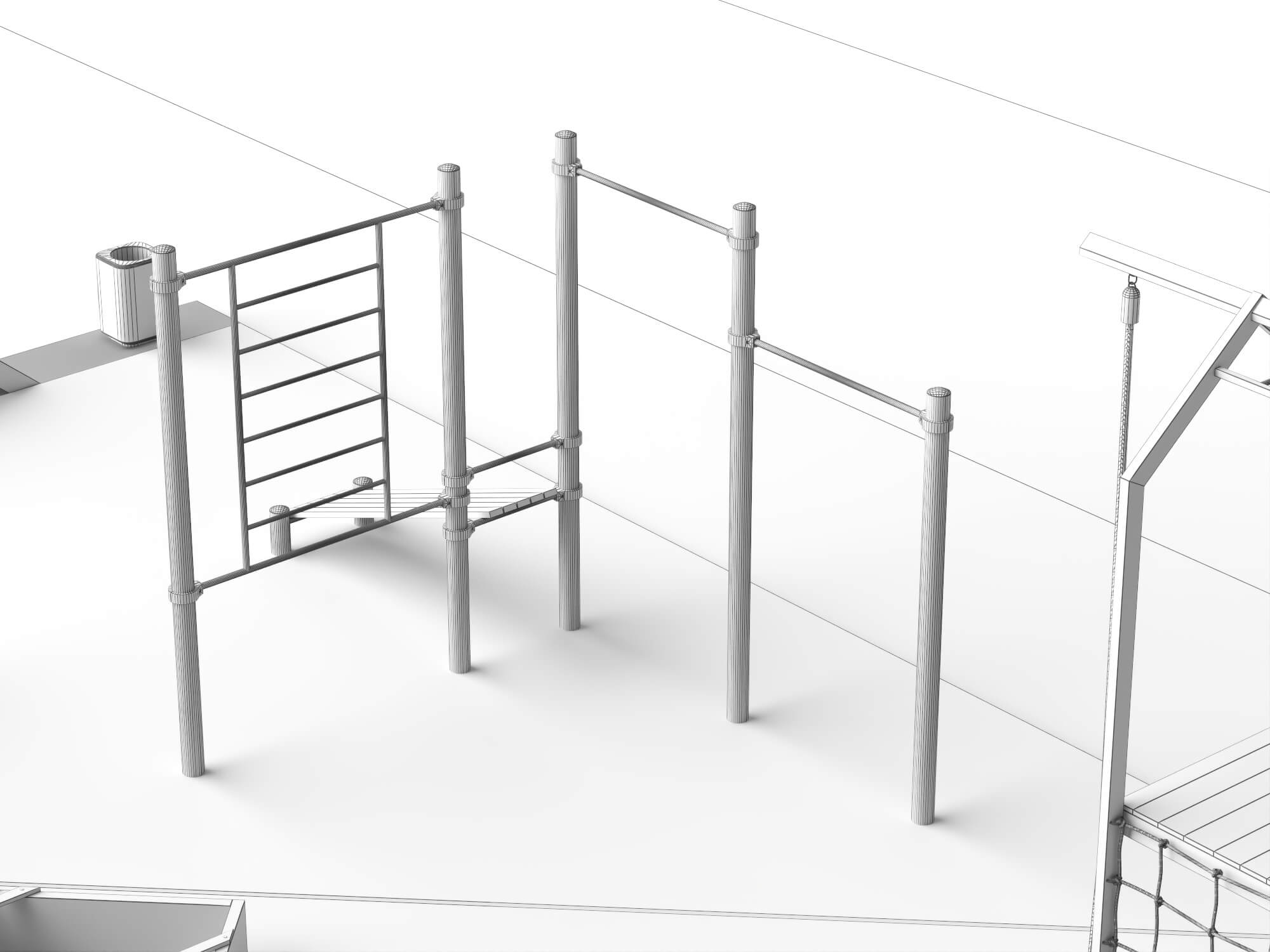 Modern Outdoor Playground 3D Model 3D Model
