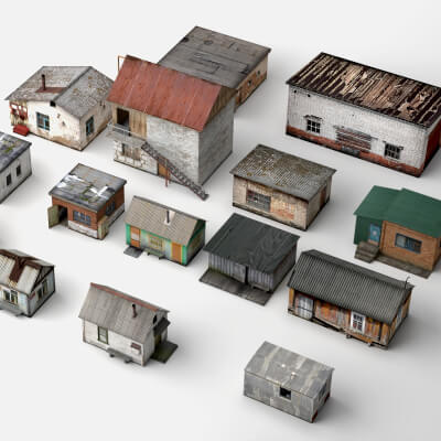 Old Rural Small Houses Asset Pack