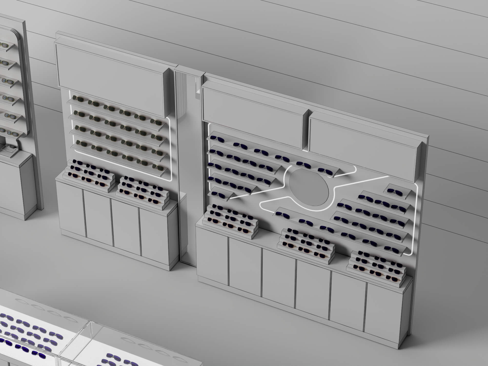 Optical Shop Furniture Set 3D Model 3D Model