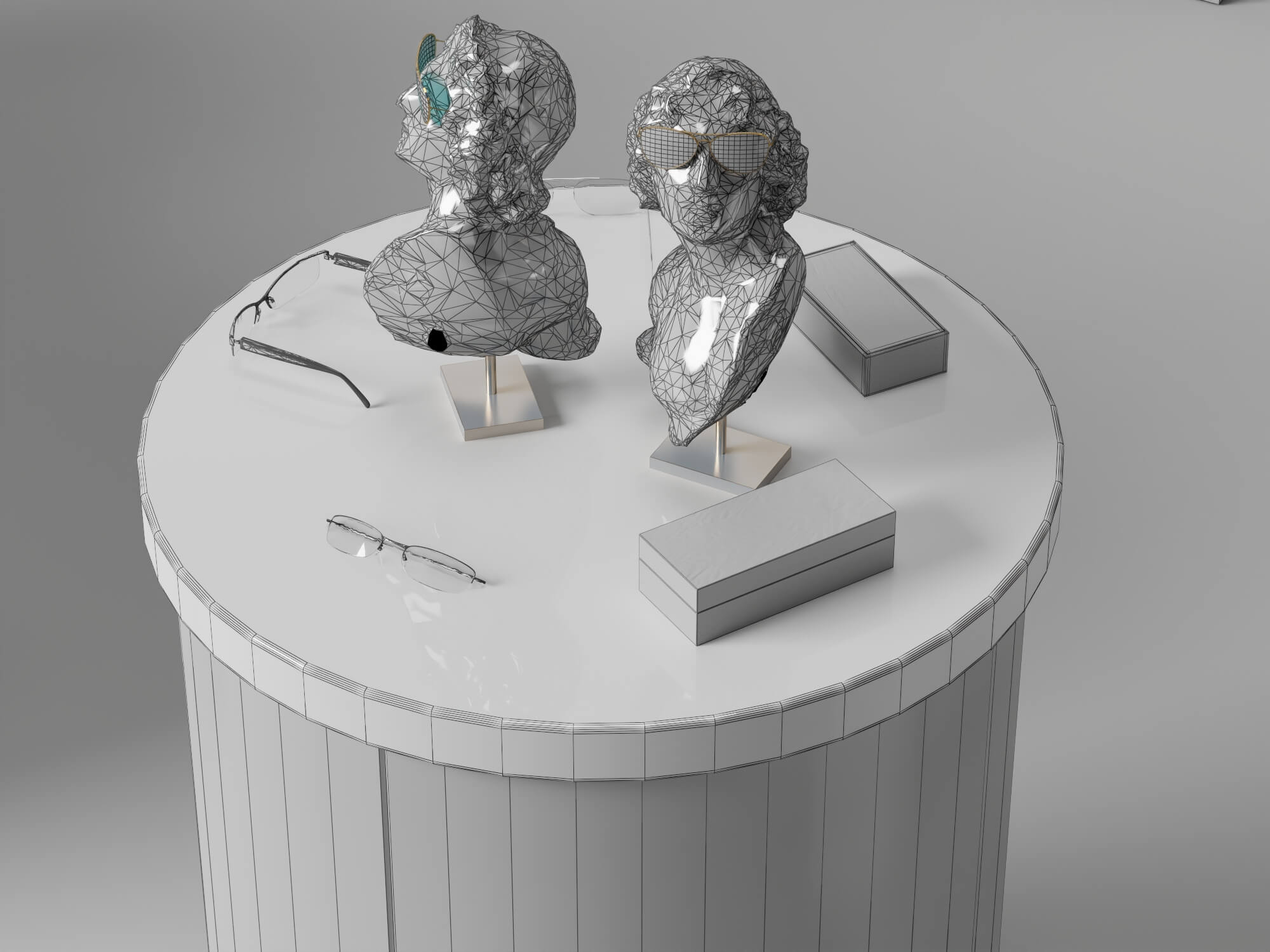 Optical Shop Furniture Set 3D Model 3D Model