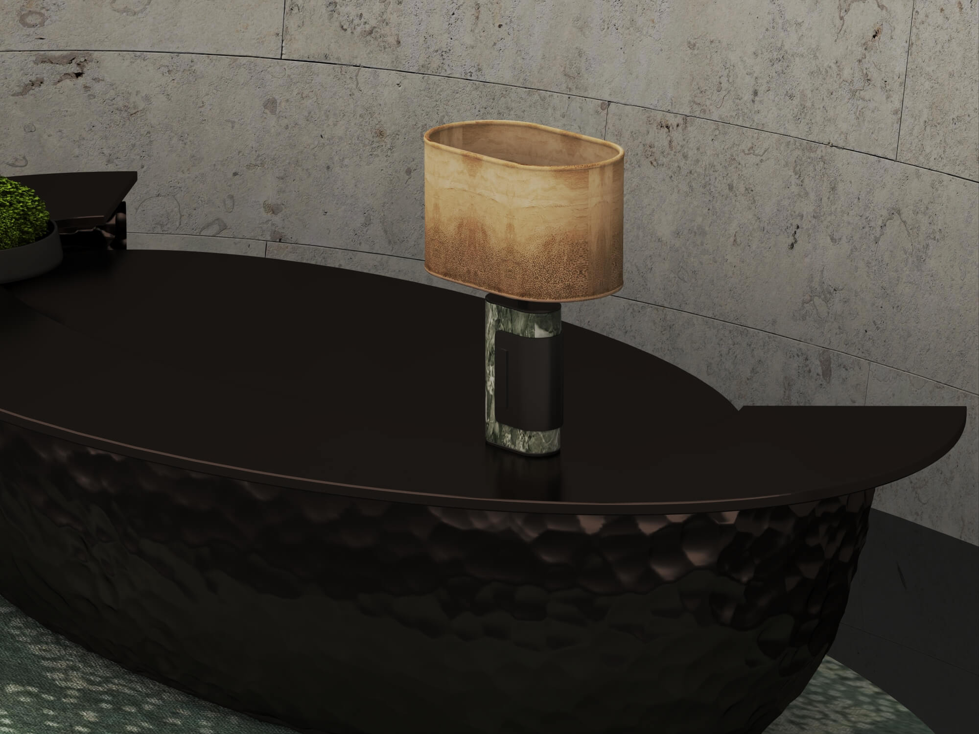 Organic Shape Reception Counter 3D Scene 3D Model