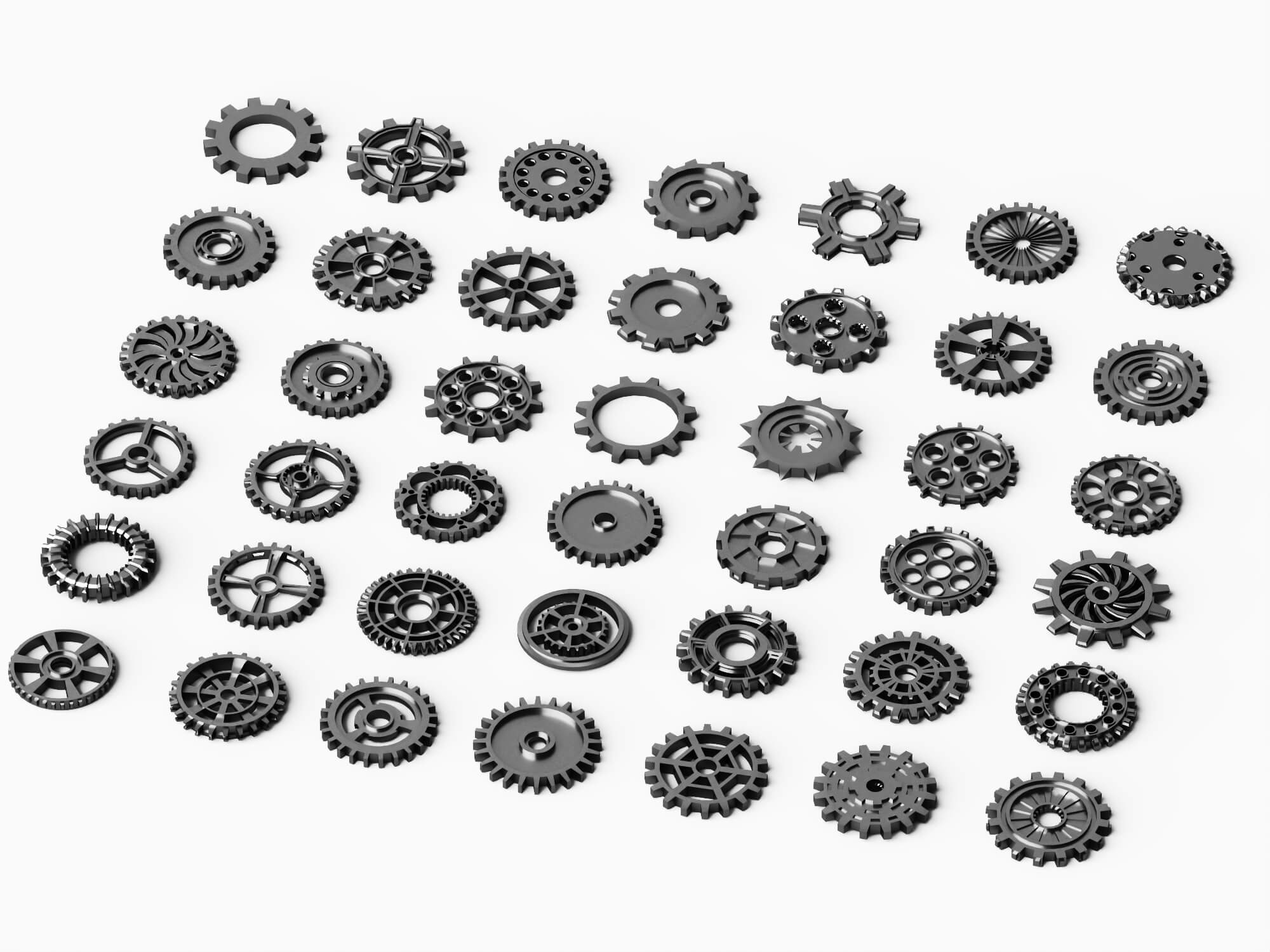 Plastic Gear Parts Pack 3d Model 3D Model