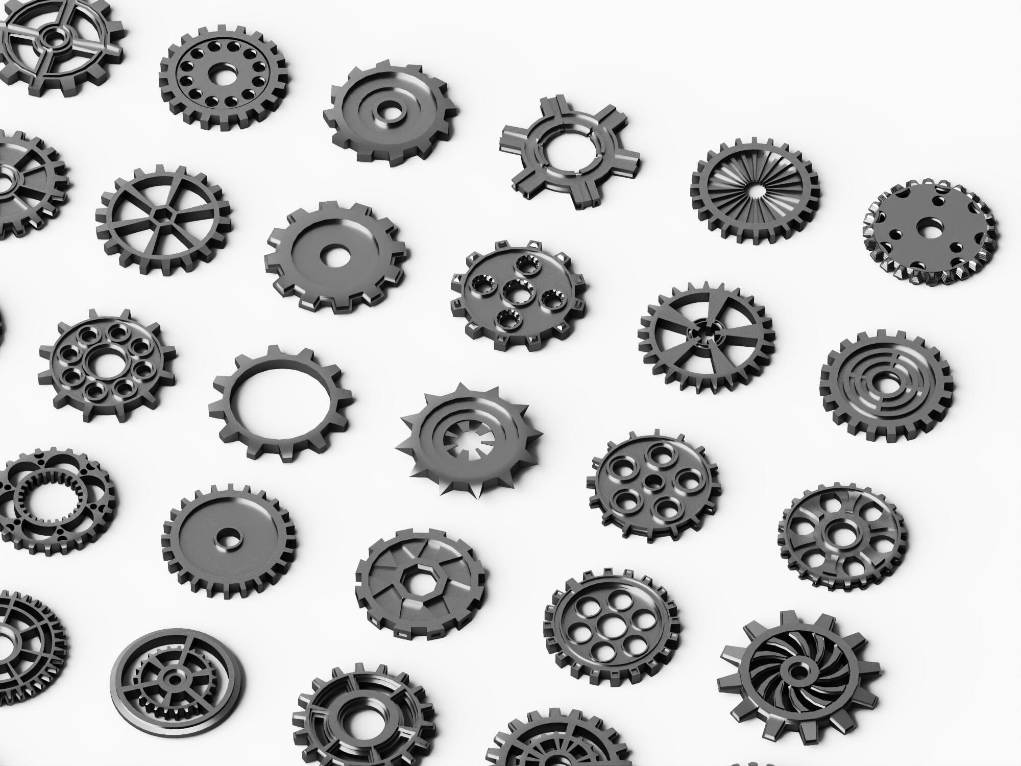 Plastic Gear Parts Pack 3d Model 3D Model