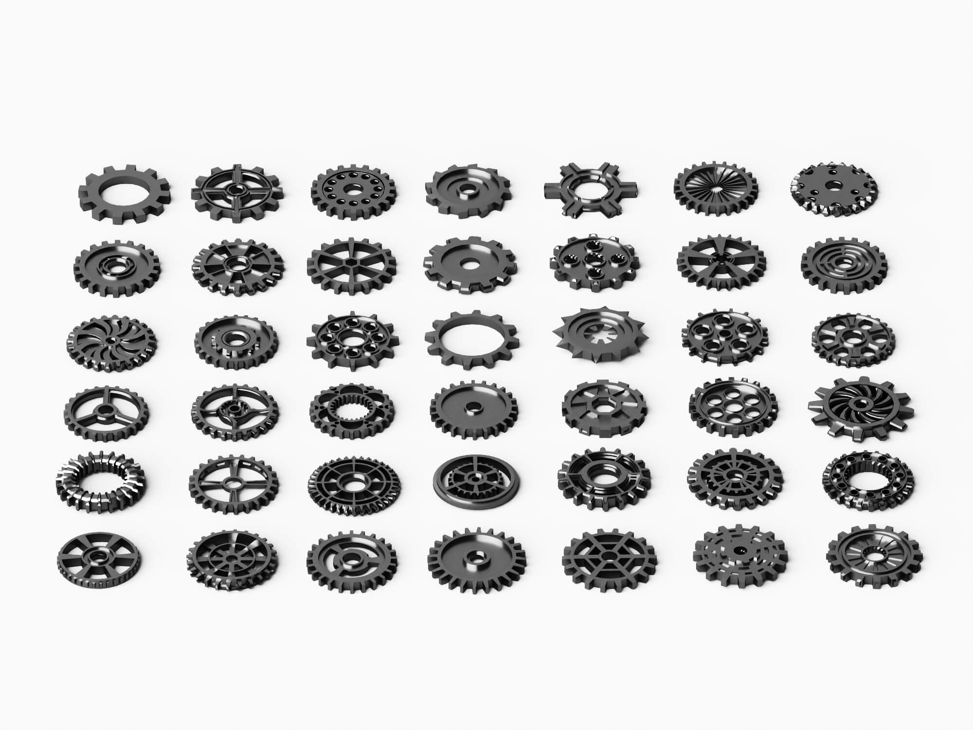 Plastic Gear Parts Pack 3d Model 3D Model