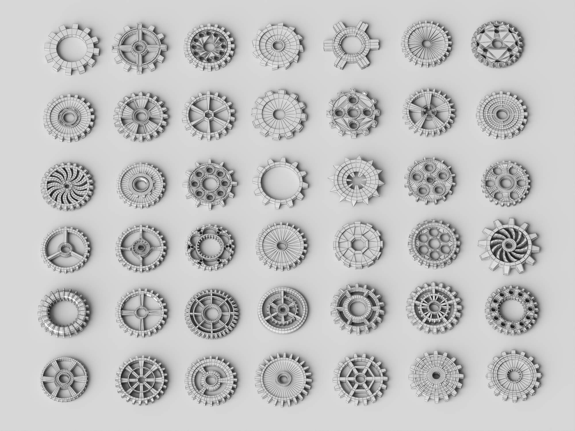 Plastic Gear Parts Pack 3d Model 3D Model