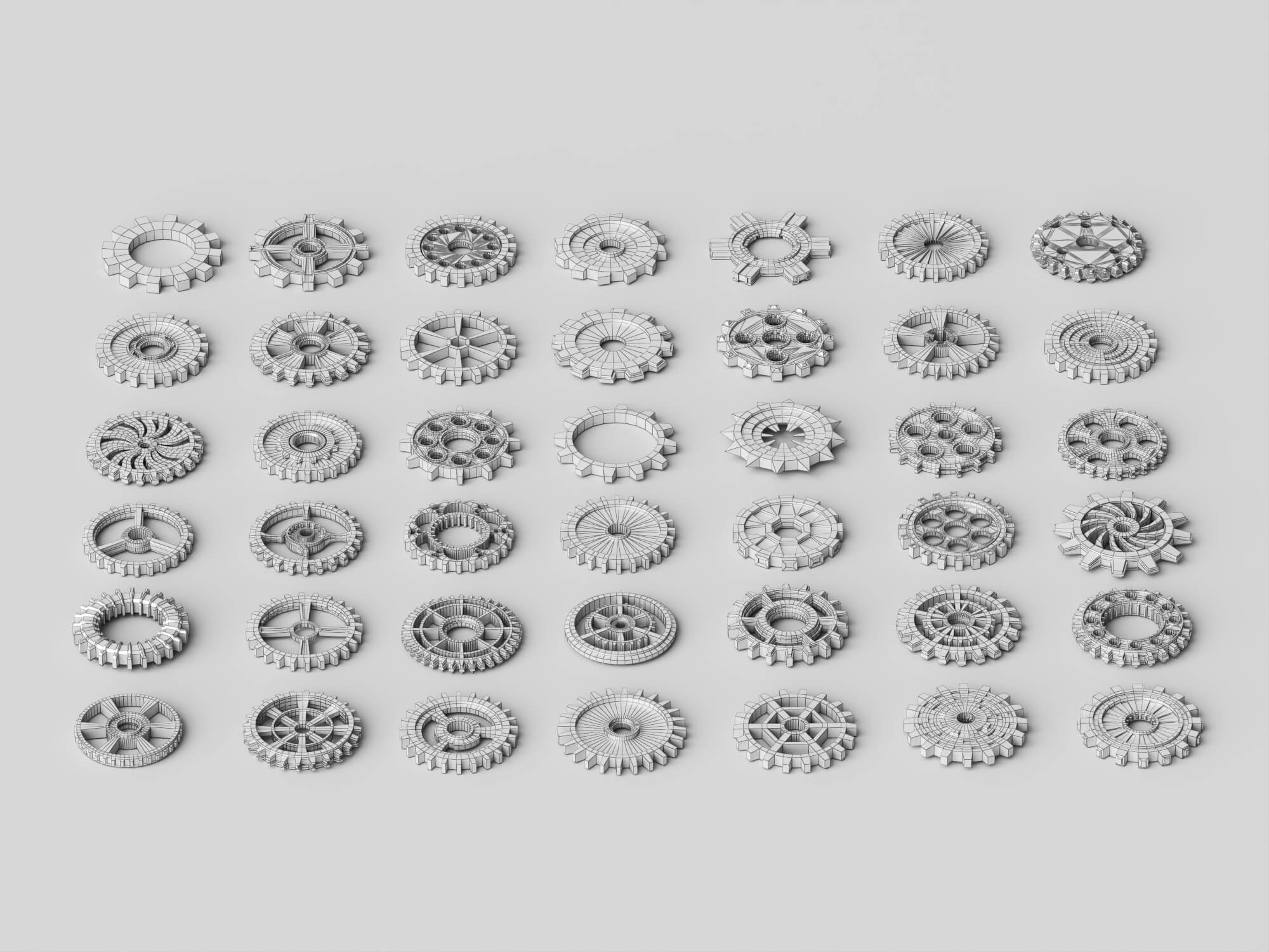 Plastic Gear Parts Pack 3d Model 3D Model
