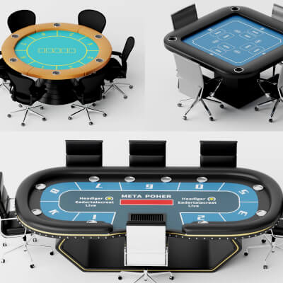 Poker Table Set Casino Furniture
