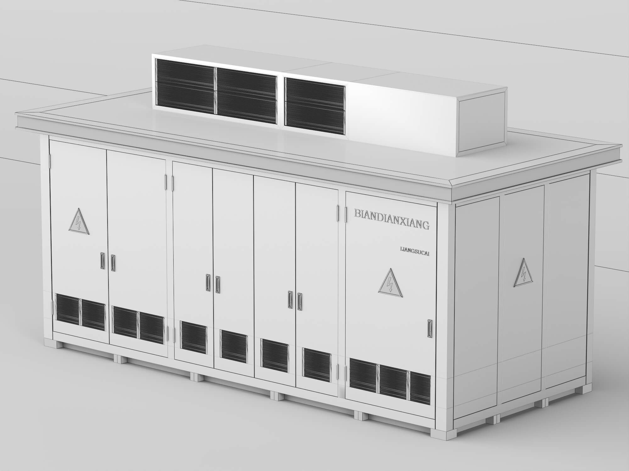 Prefabricated Substation Box 3D Model 3D Model