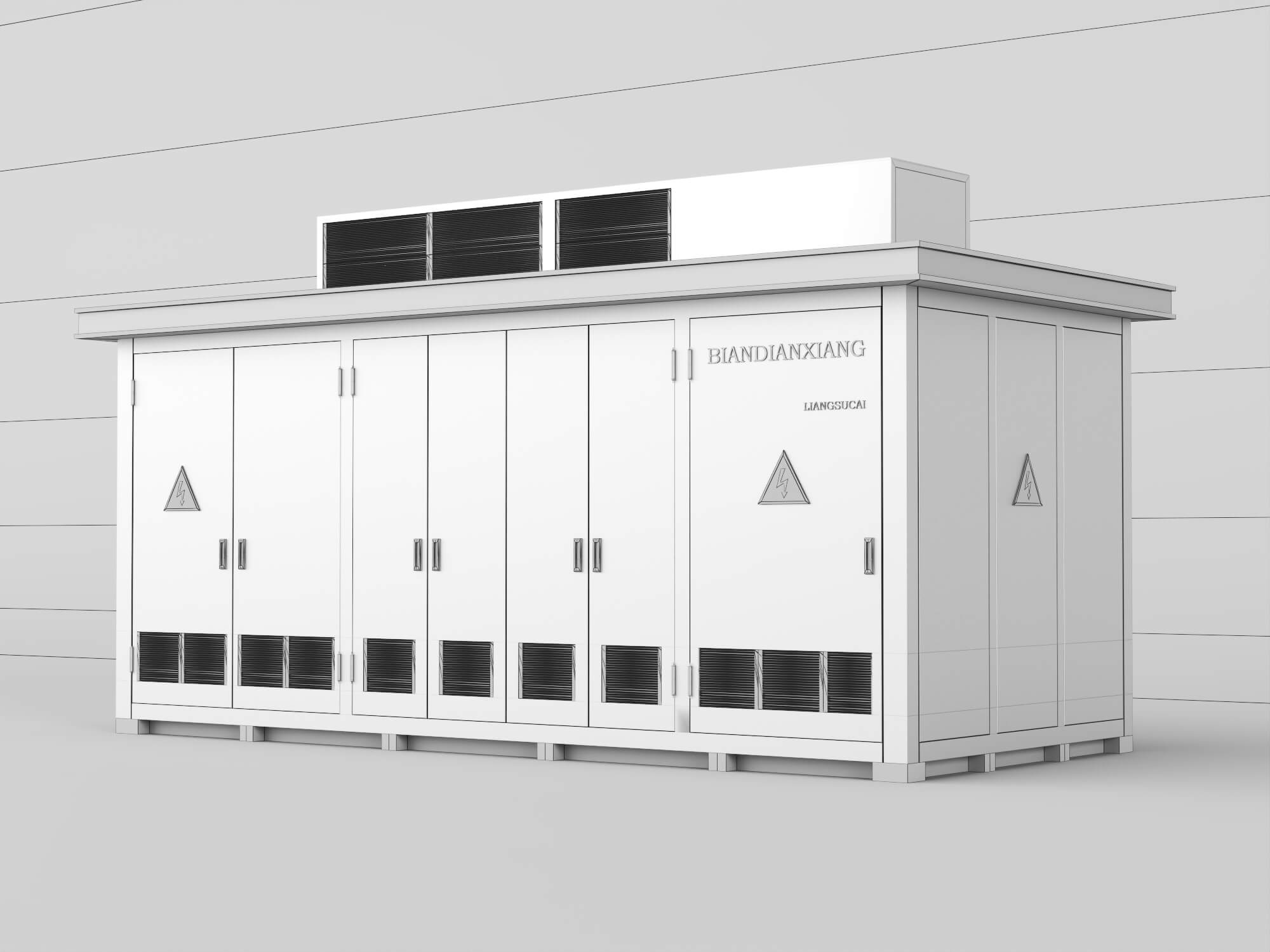 Prefabricated Substation Box 3D Model 3D Model