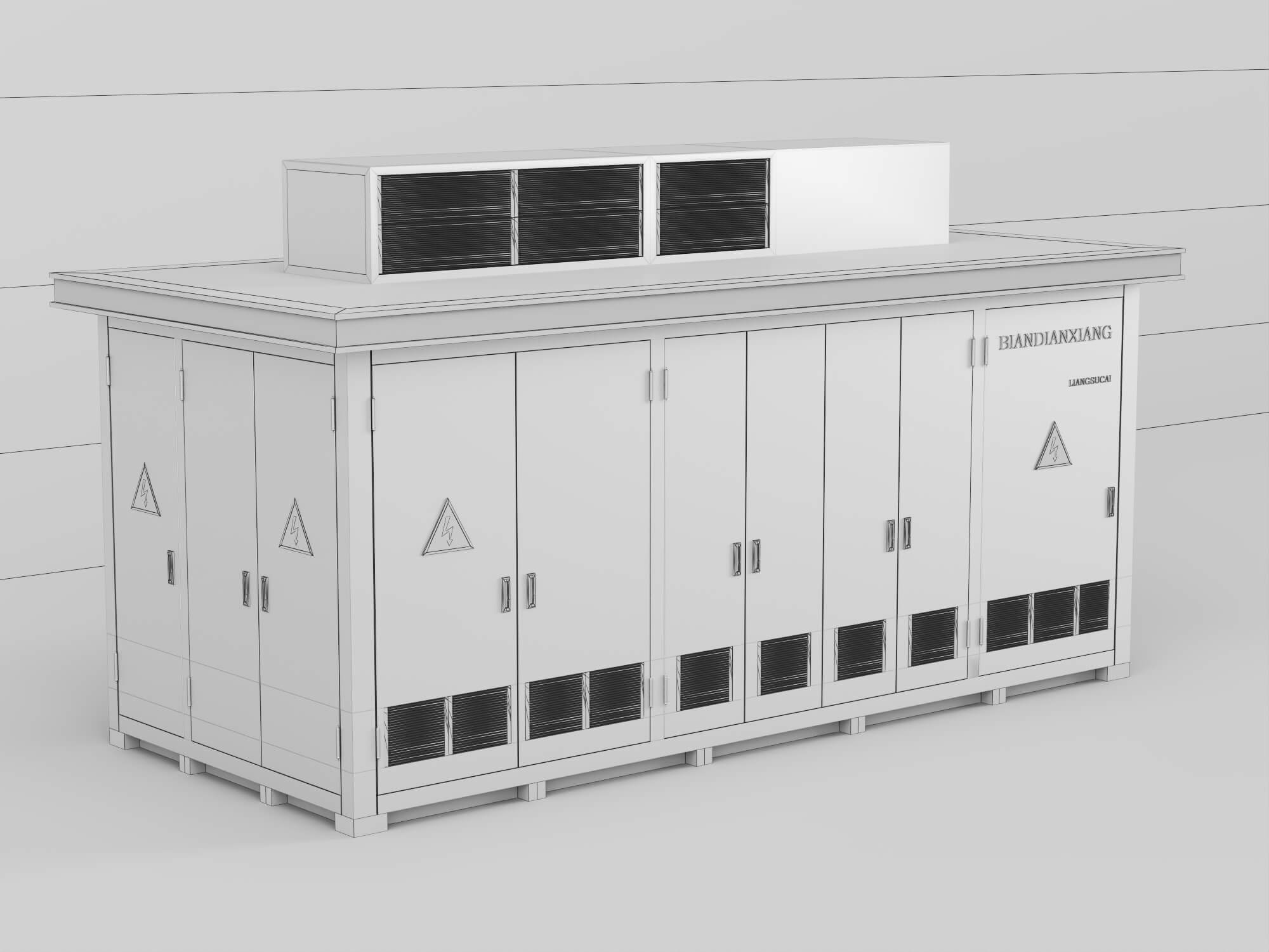 Prefabricated Substation Box 3D Model 3D Model