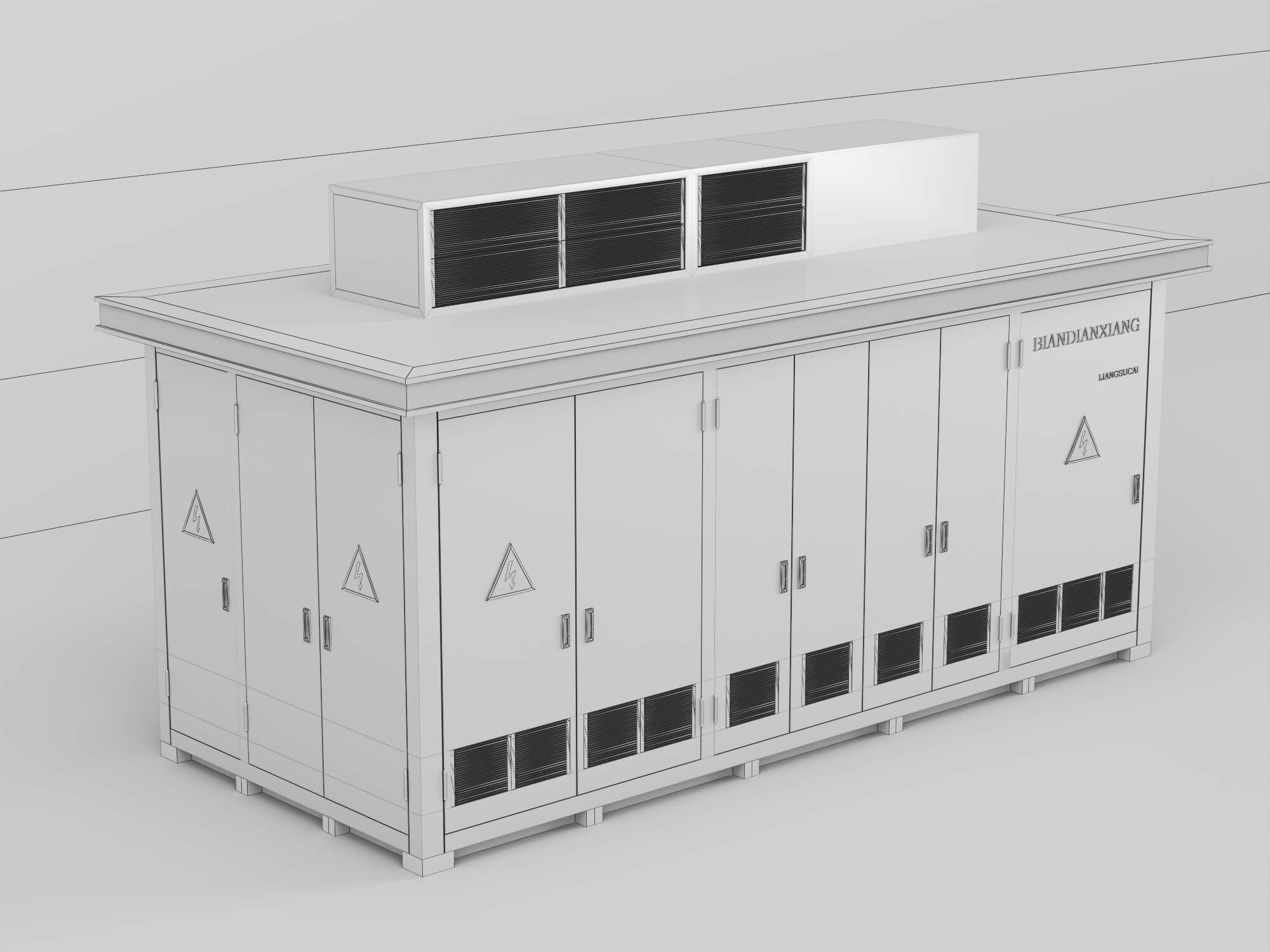 Prefabricated Substation Box 3D Model 3D Model