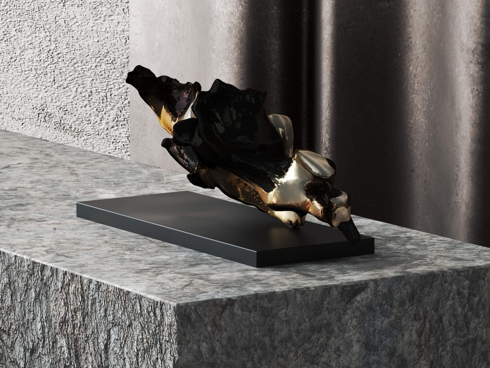 Raw Stone Reception Desk 3d Asset 3D Model