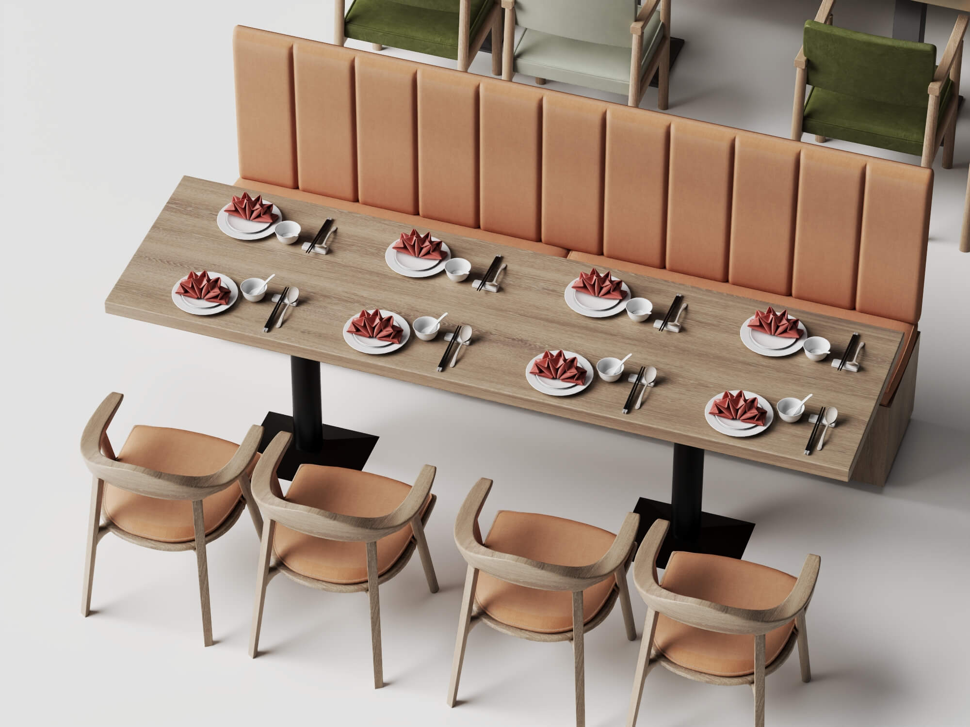 Restaurant Booth Dining Furniture 3D Models 3D Model