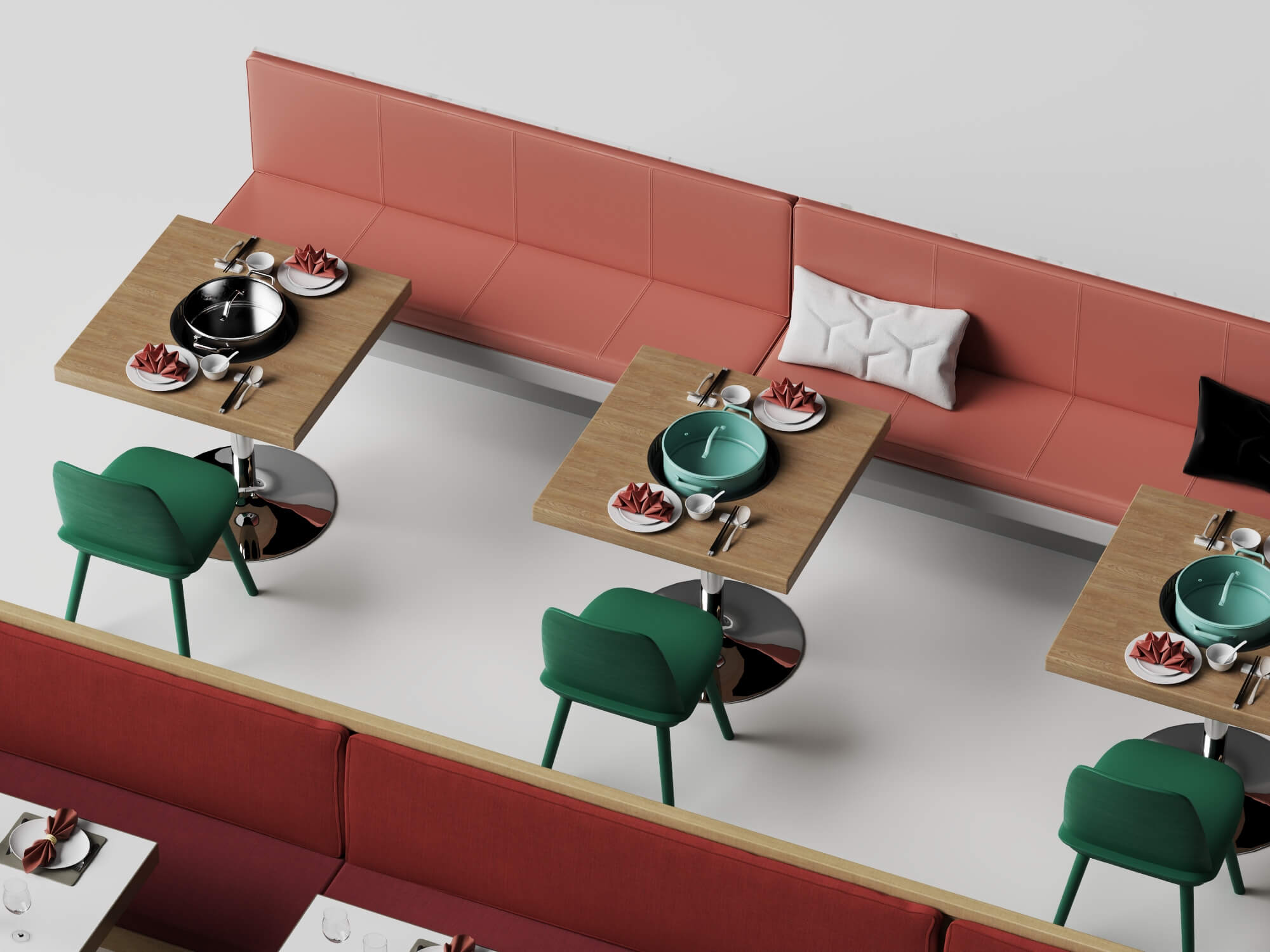Restaurant Booth Dining Furniture 3D Models 3D Model
