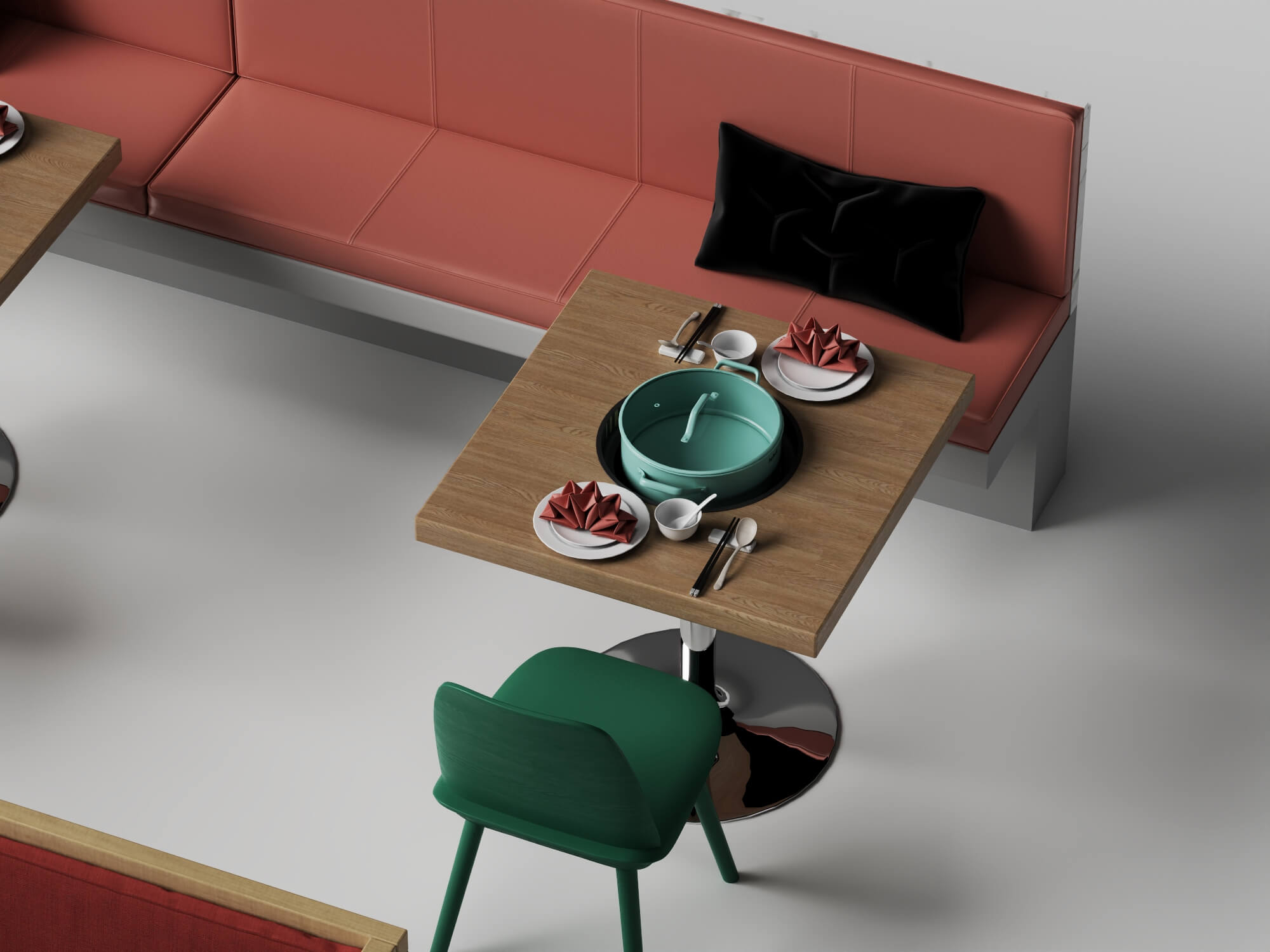 Restaurant Booth Dining Furniture 3D Models 3D Model