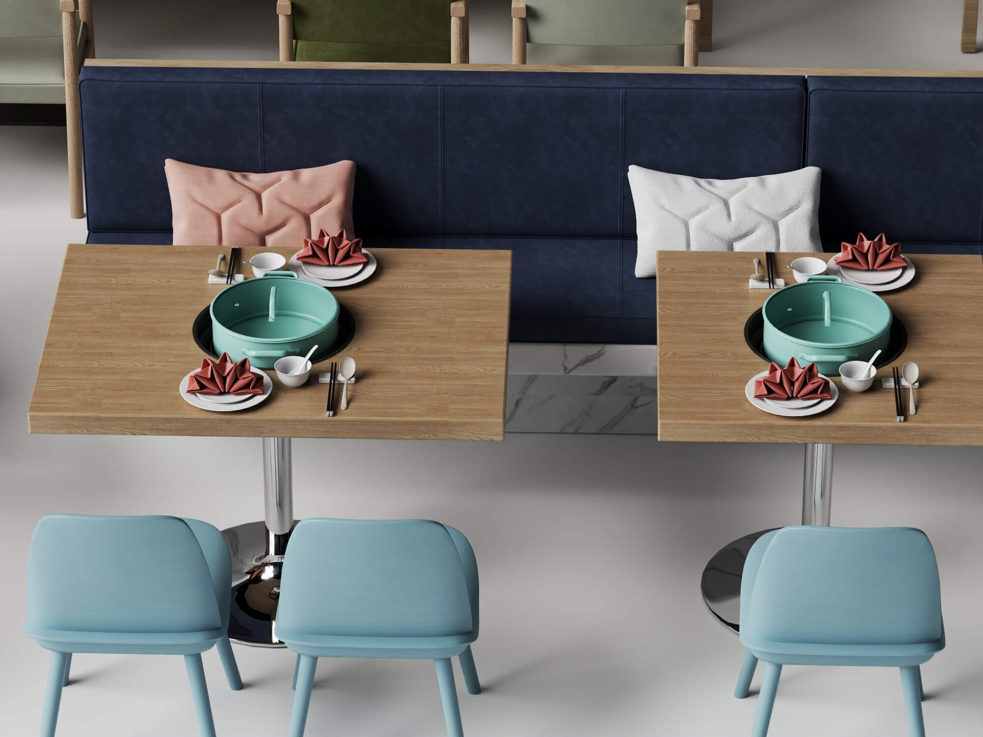 Restaurant Booth Dining Furniture 3D Models 3D Model