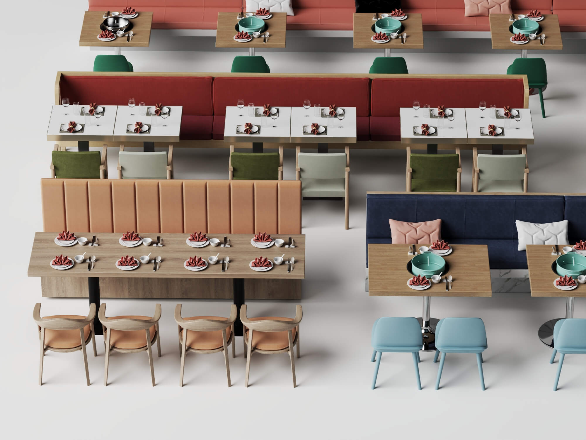 Restaurant Booth Dining Furniture 3D Models 3D Model