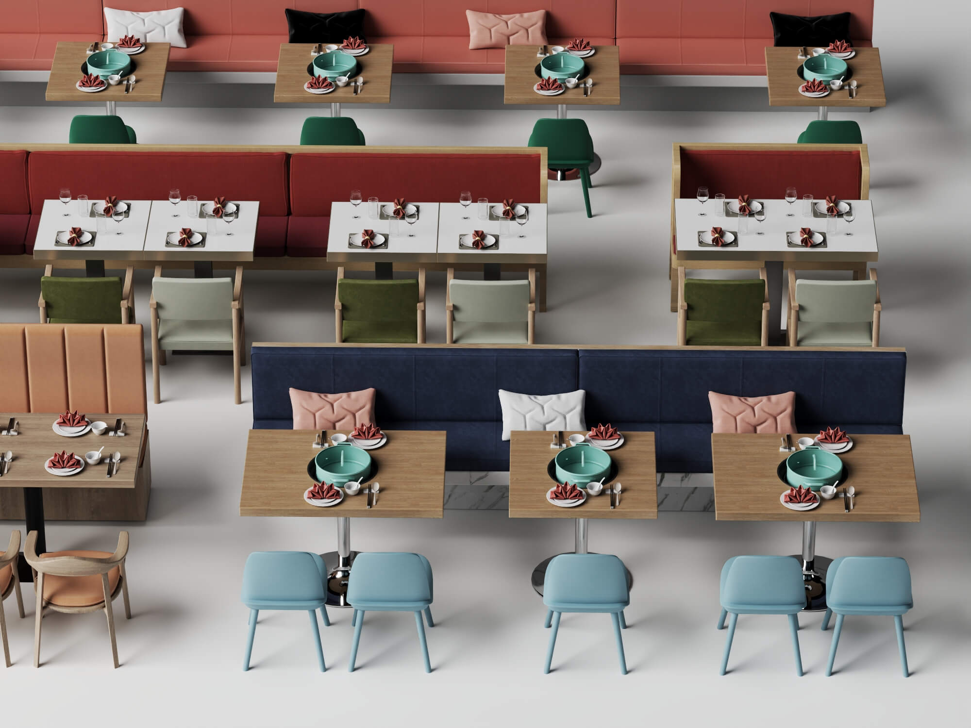 Restaurant Booth Dining Furniture 3D Models 3D Model
