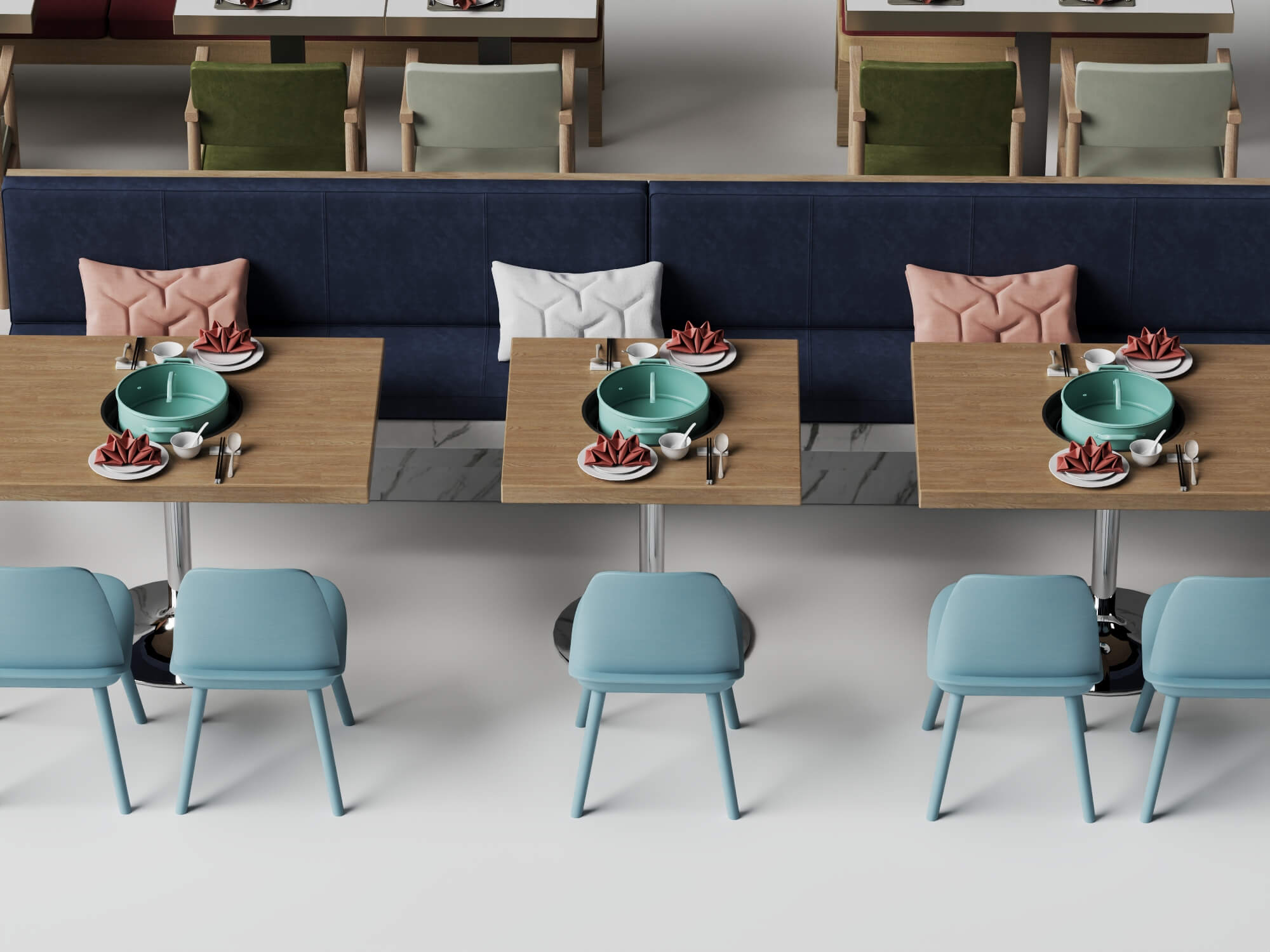 Restaurant Booth Dining Furniture 3D Models 3D Model