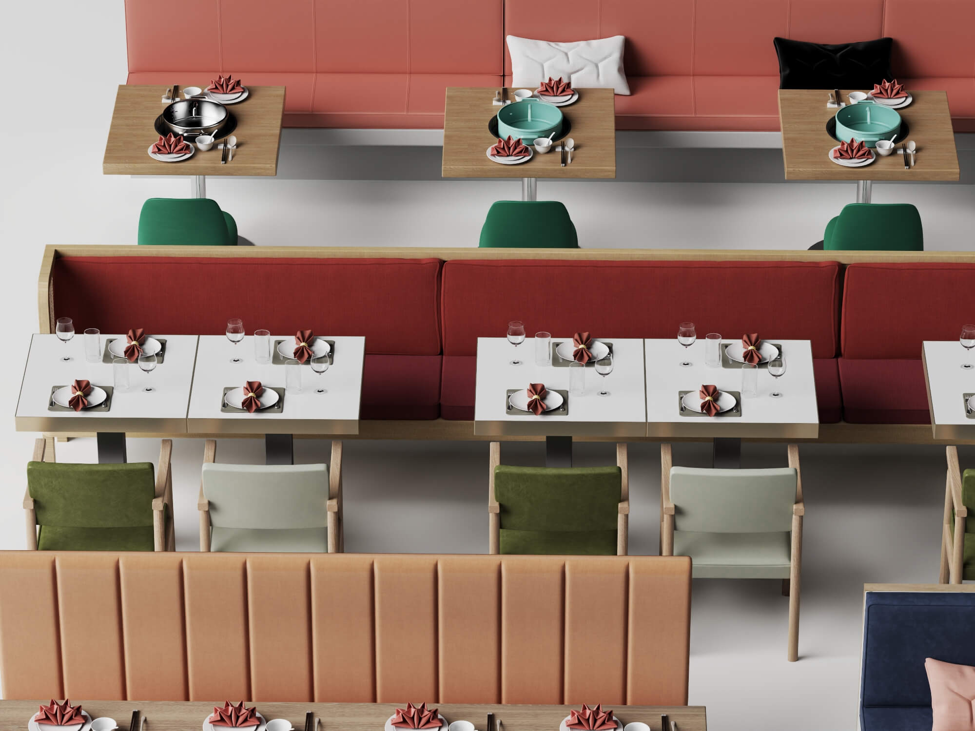 Restaurant Booth Dining Furniture 3D Models 3D Model