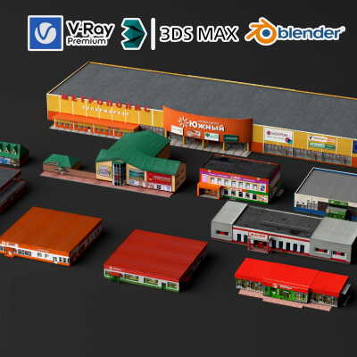 Retail Store Commercial Building Pack