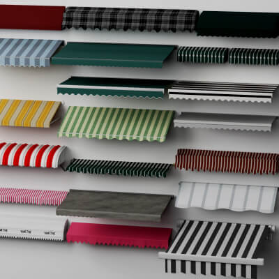 Retractable Fabric Shop Awnings Asset Pack