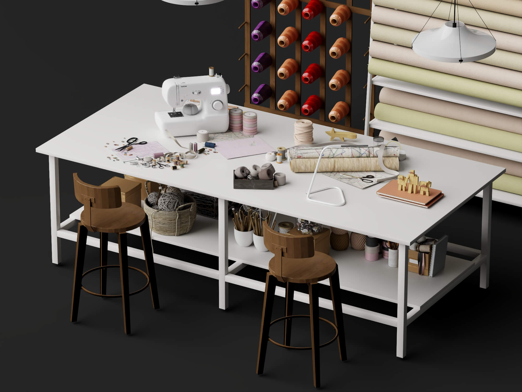 Sewing Craft Workstation 3D Model