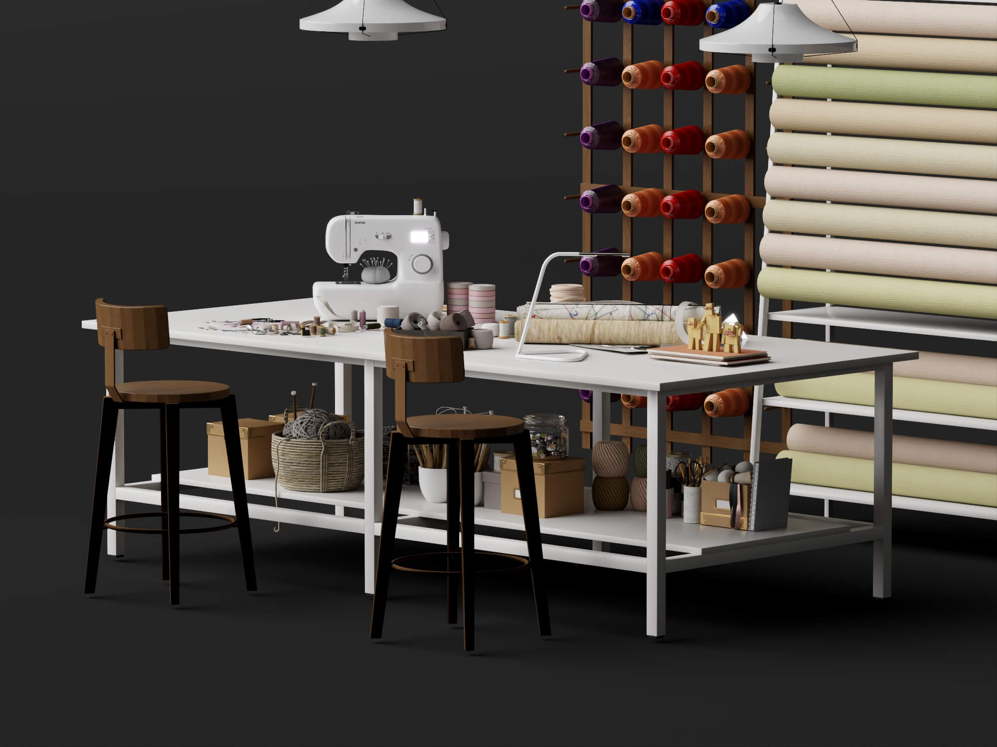 Sewing Craft Workstation 3D Model