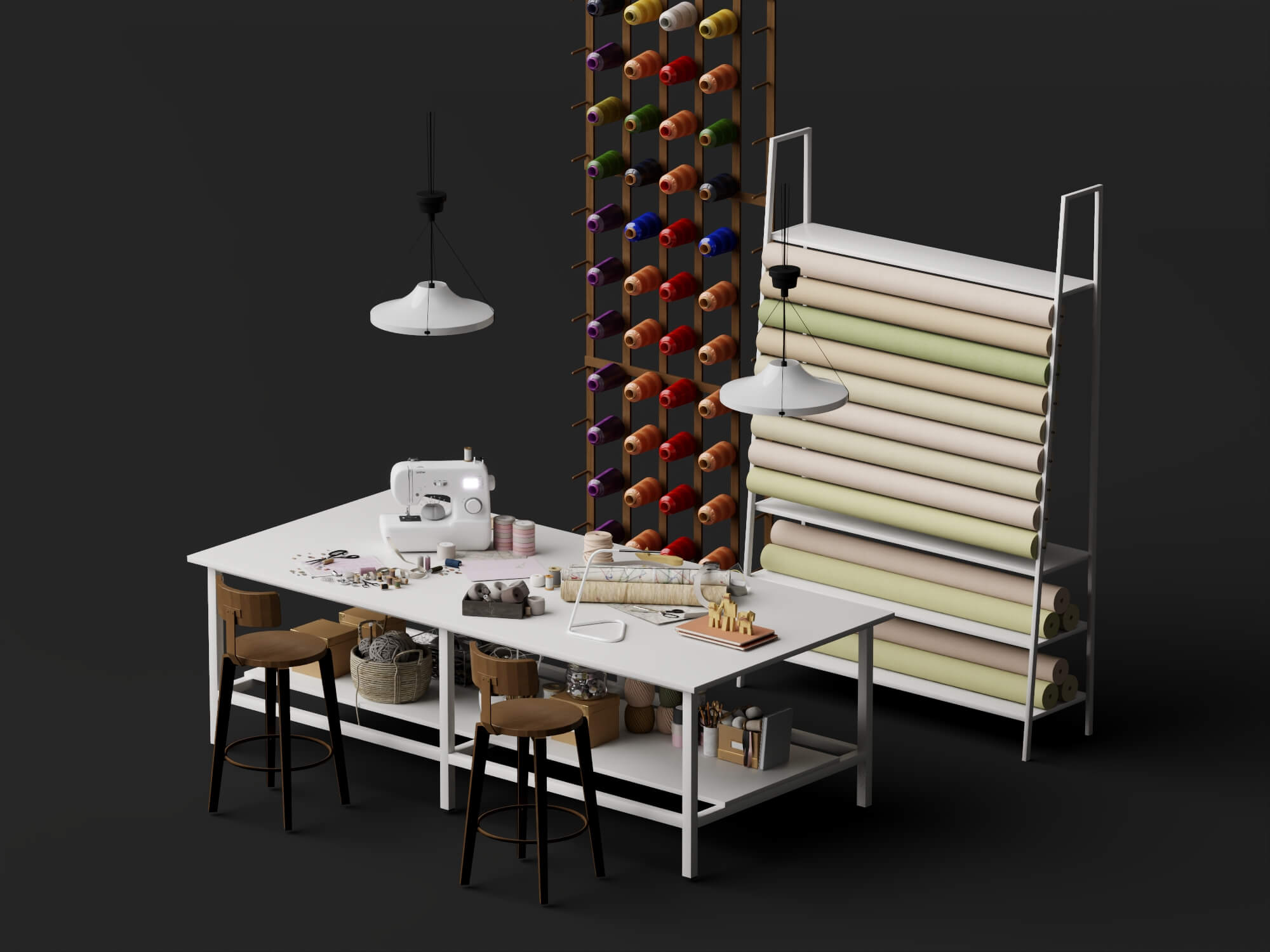 Sewing Craft Workstation 3D Model