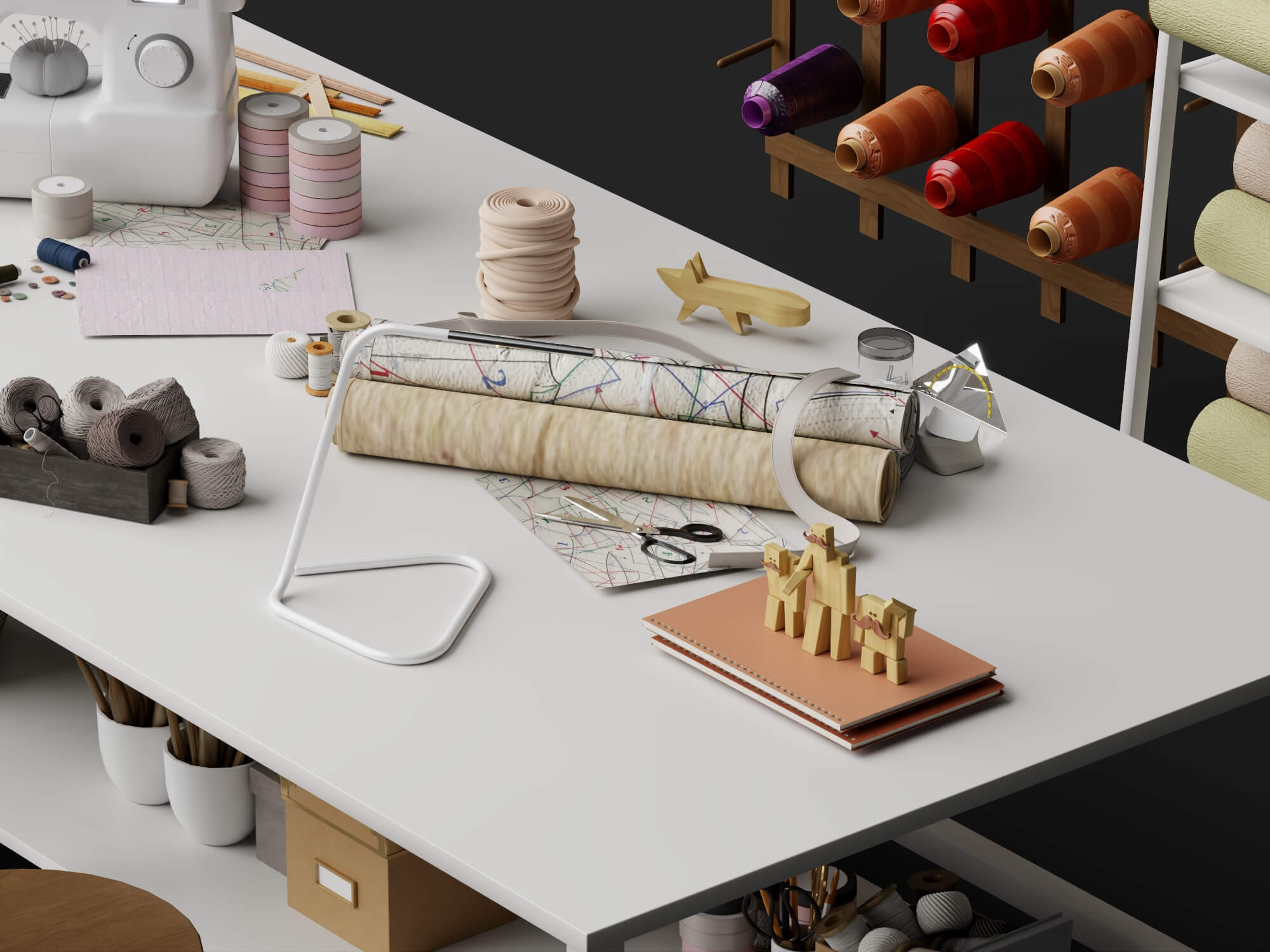 Sewing Craft Workstation 3D Model