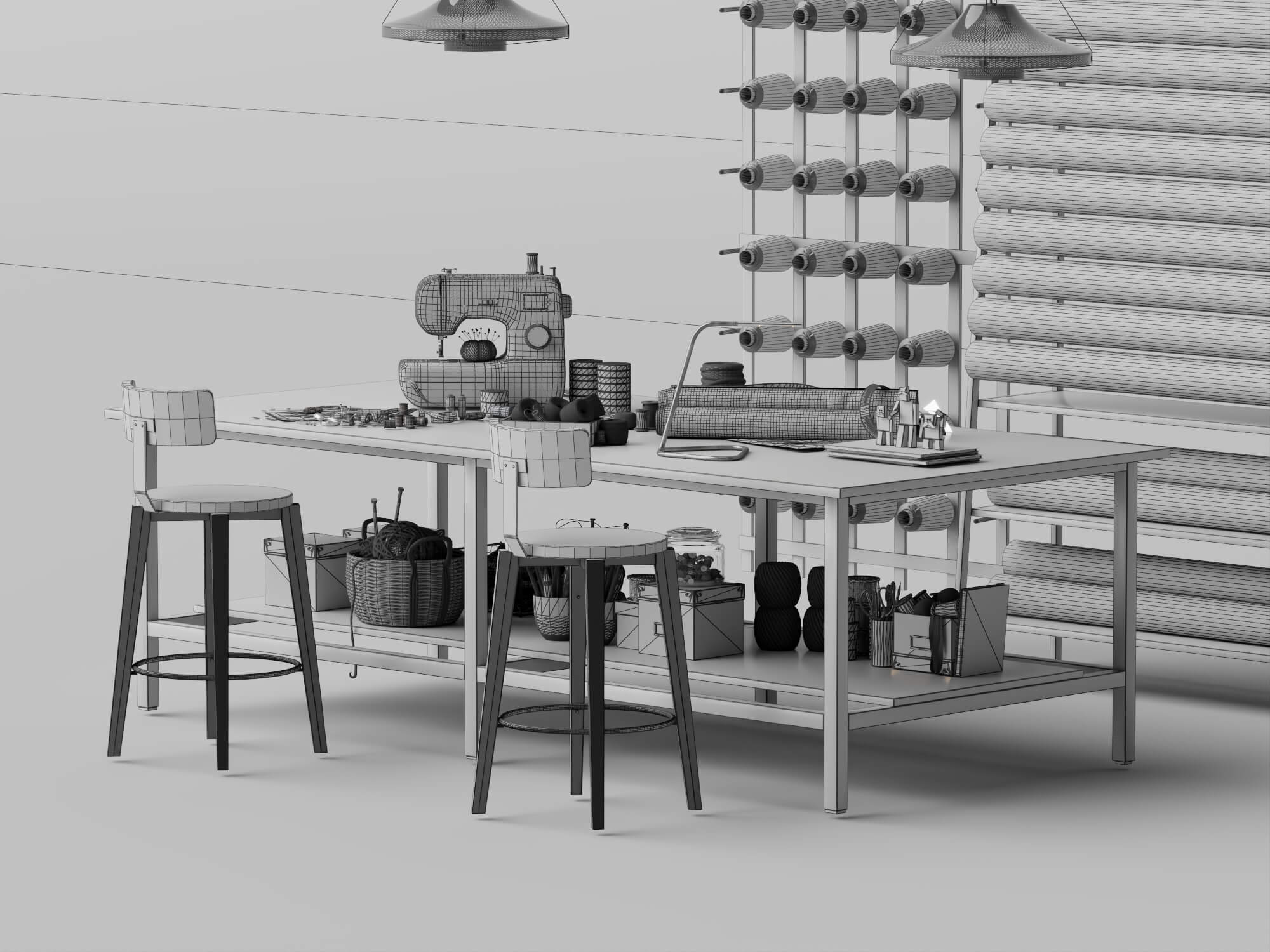 Sewing Craft Workstation 3D Model