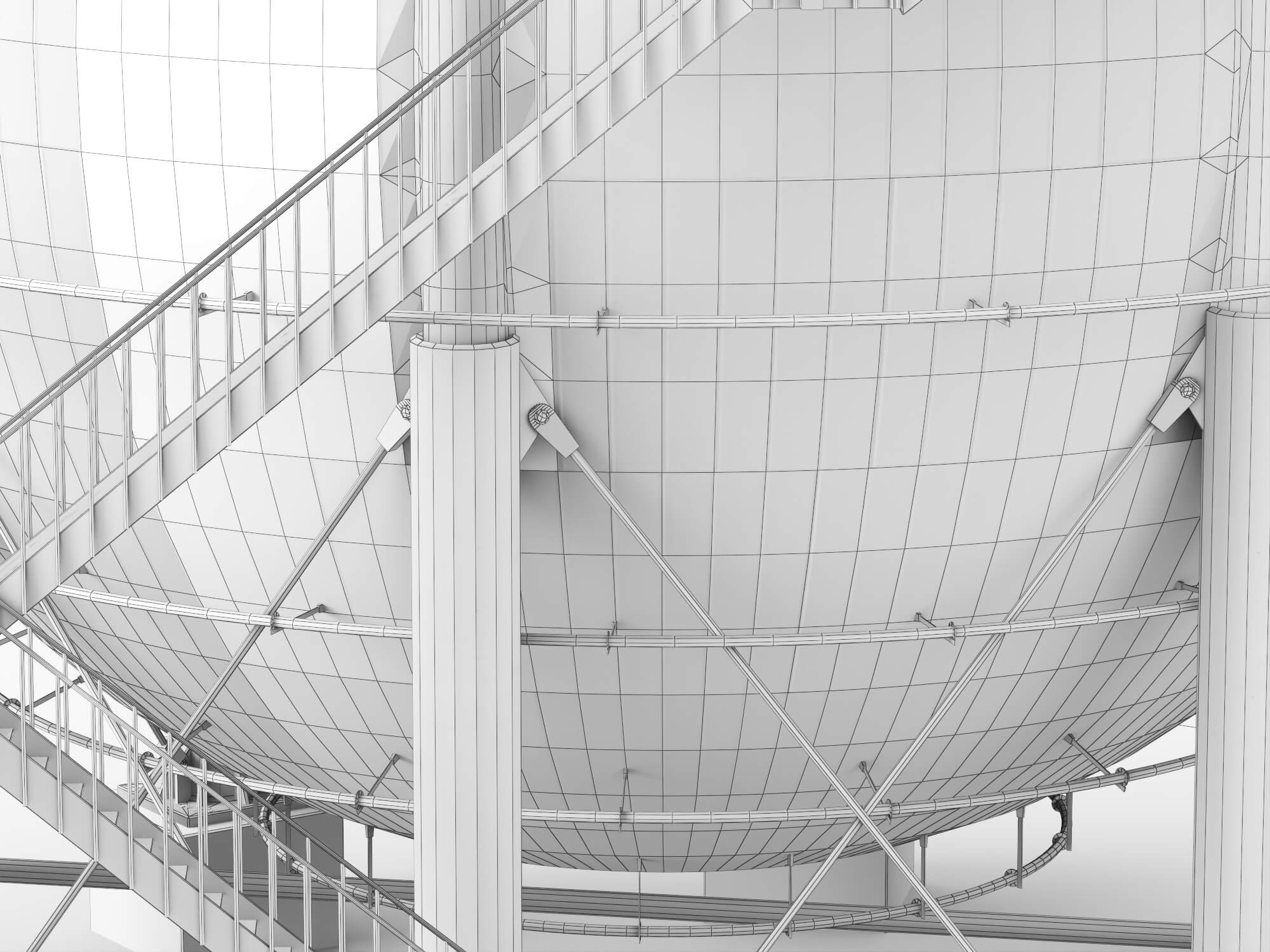 Spherical Storage Tank Industrial 3d Model 3D Model