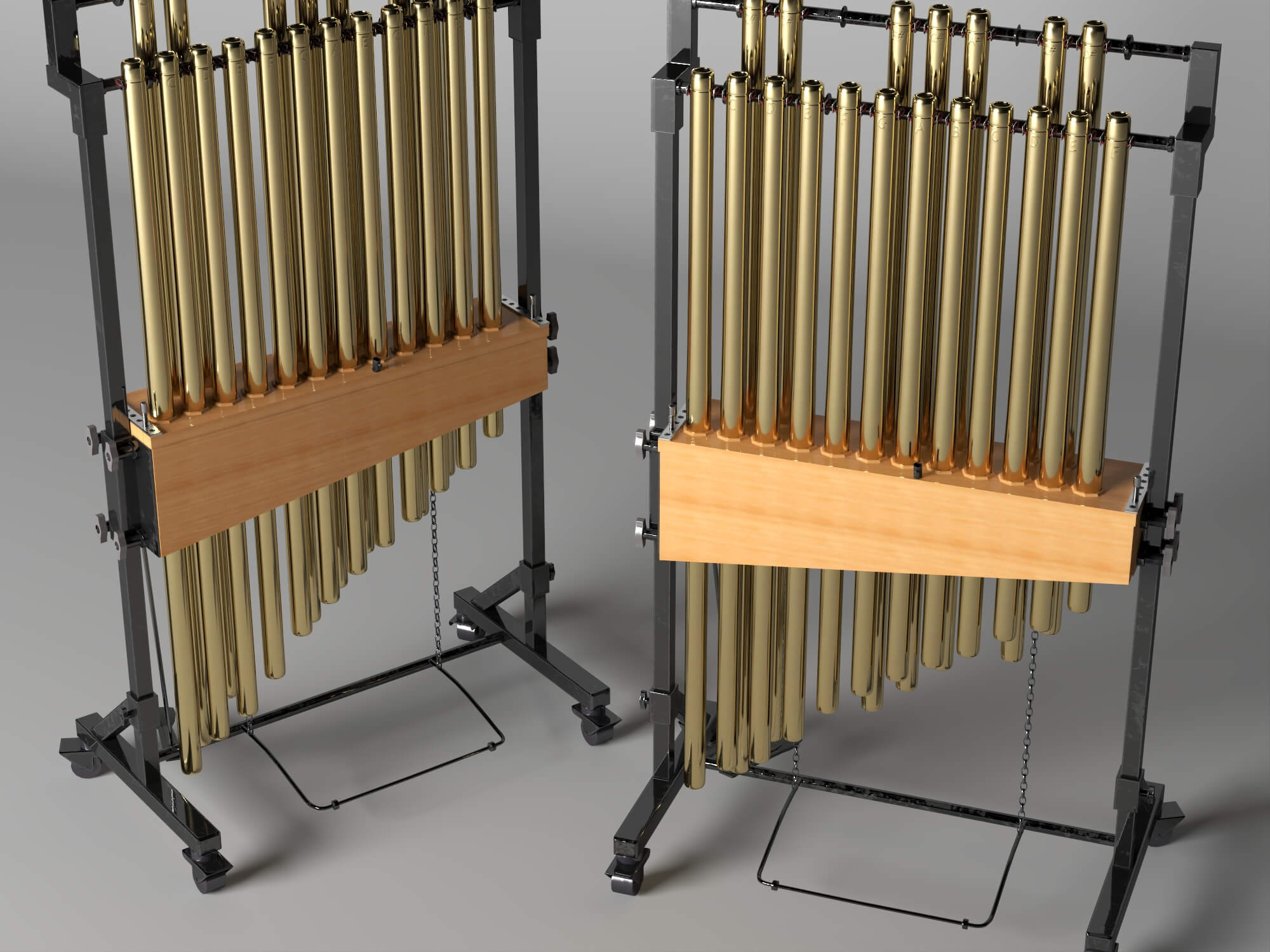 Tubular Bells Percussion Instrument Lowpoly 3D Model 3D Model