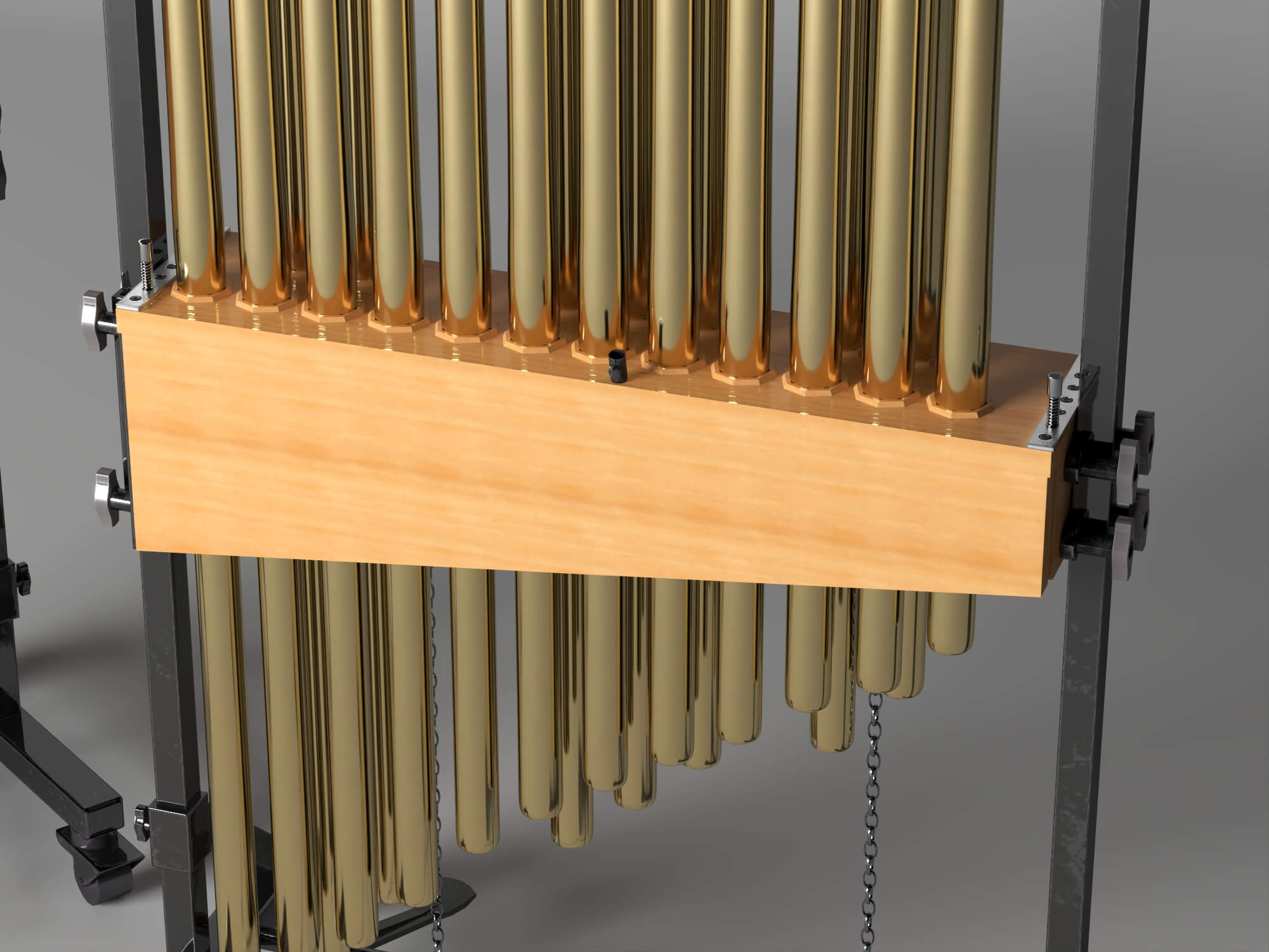 Tubular Bells Percussion Instrument Lowpoly 3D Model 3D Model
