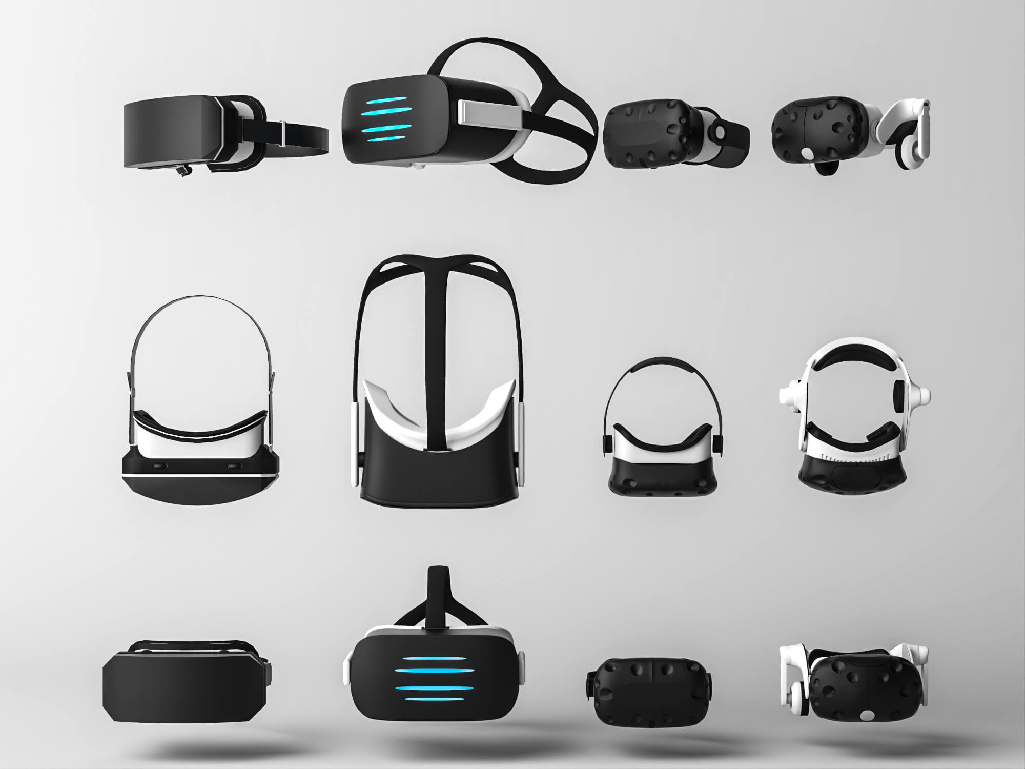 VR Headset Collection Lowpoly 3D Models 3D Model