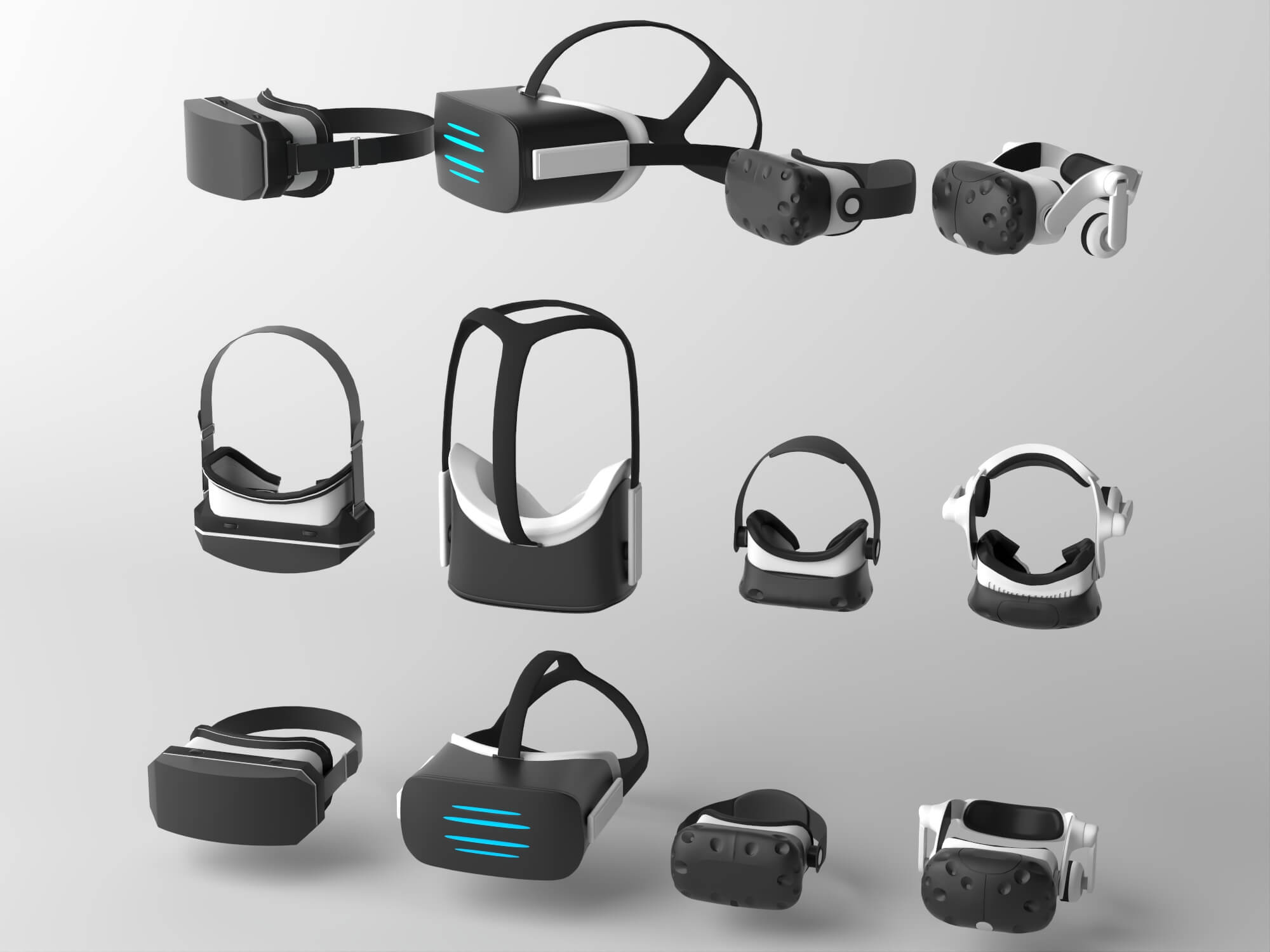 VR Headset Collection Lowpoly 3D Models 3D Model