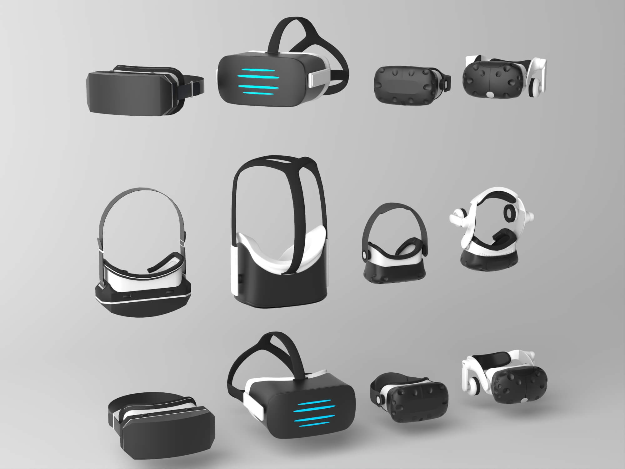 VR Headset Collection Lowpoly 3D Models 3D Model