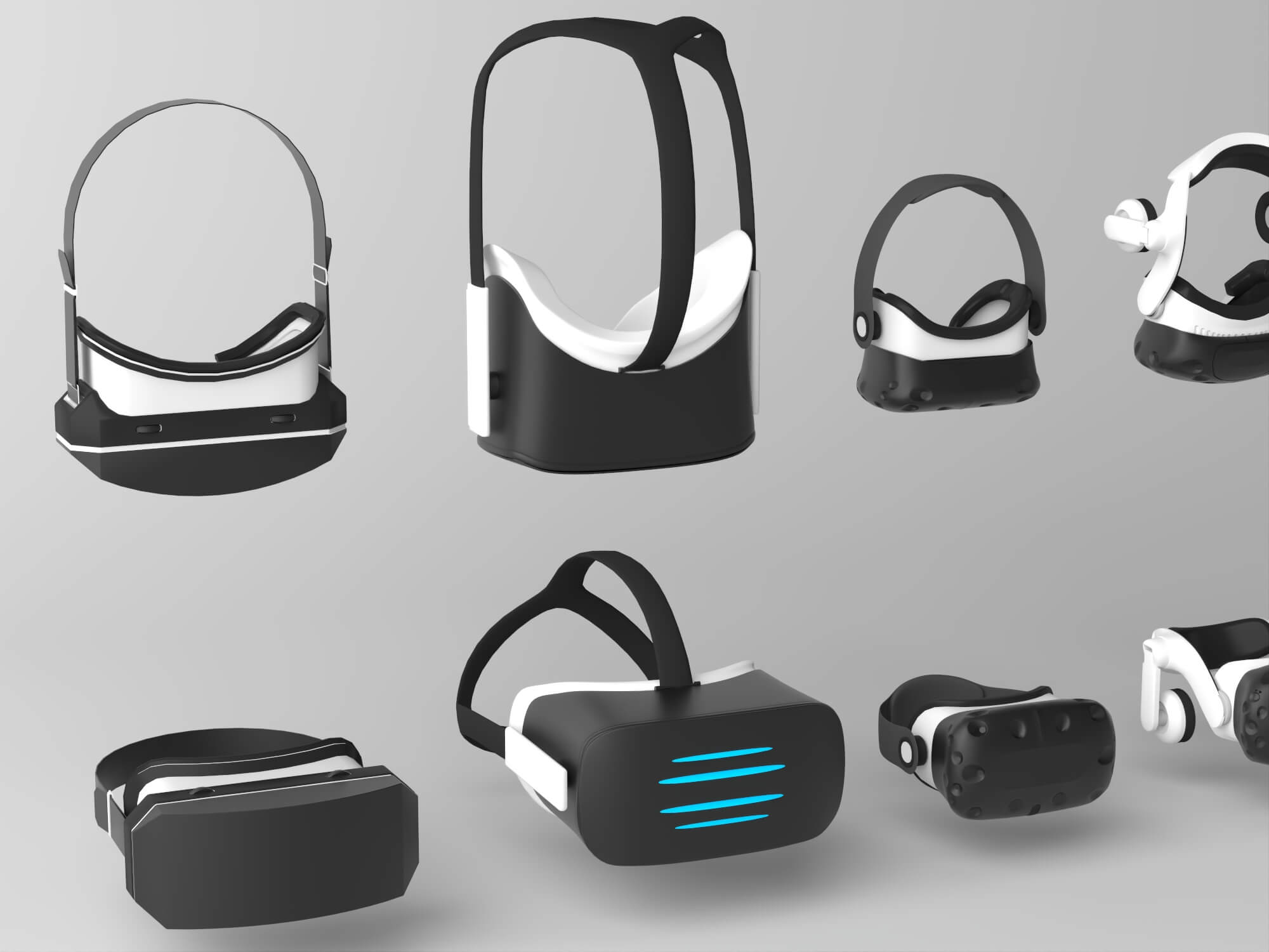 VR Headset Collection Lowpoly 3D Models 3D Model