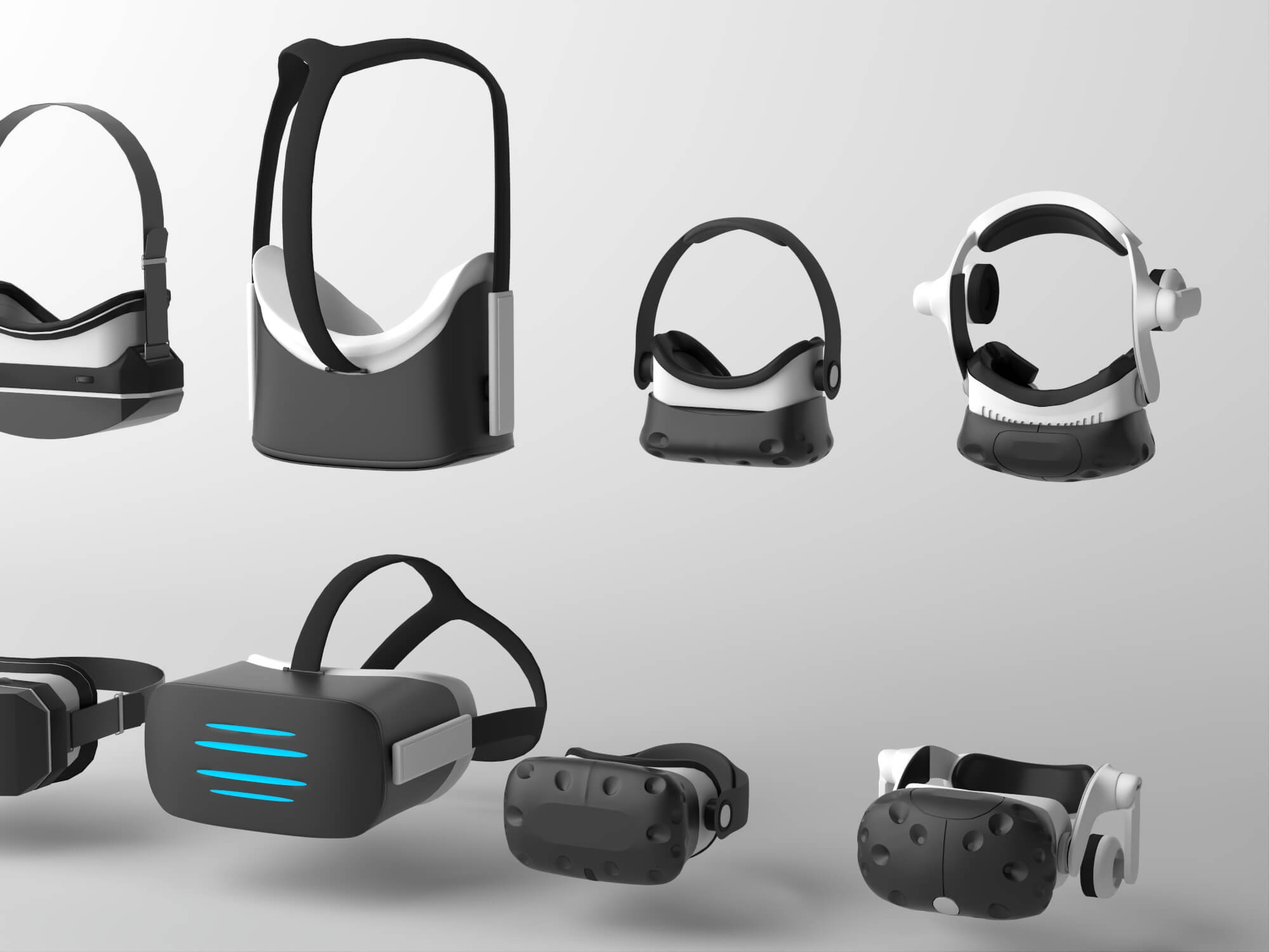 VR Headset Collection Lowpoly 3D Models 3D Model