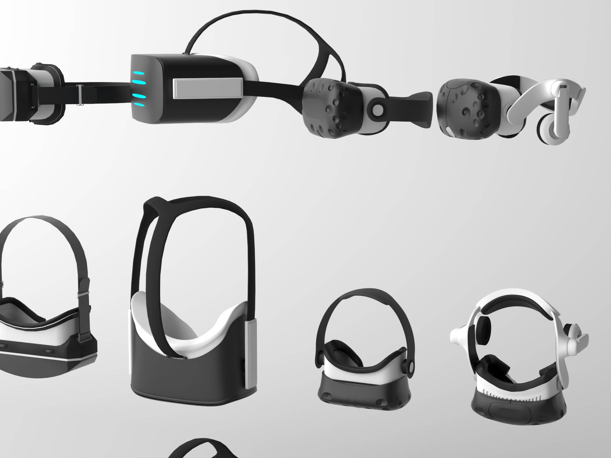 VR Headset Collection Lowpoly 3D Models 3D Model