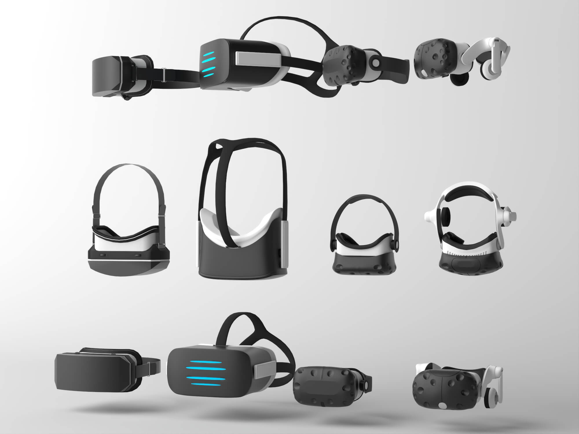 VR Headset Collection Lowpoly 3D Models 3D Model