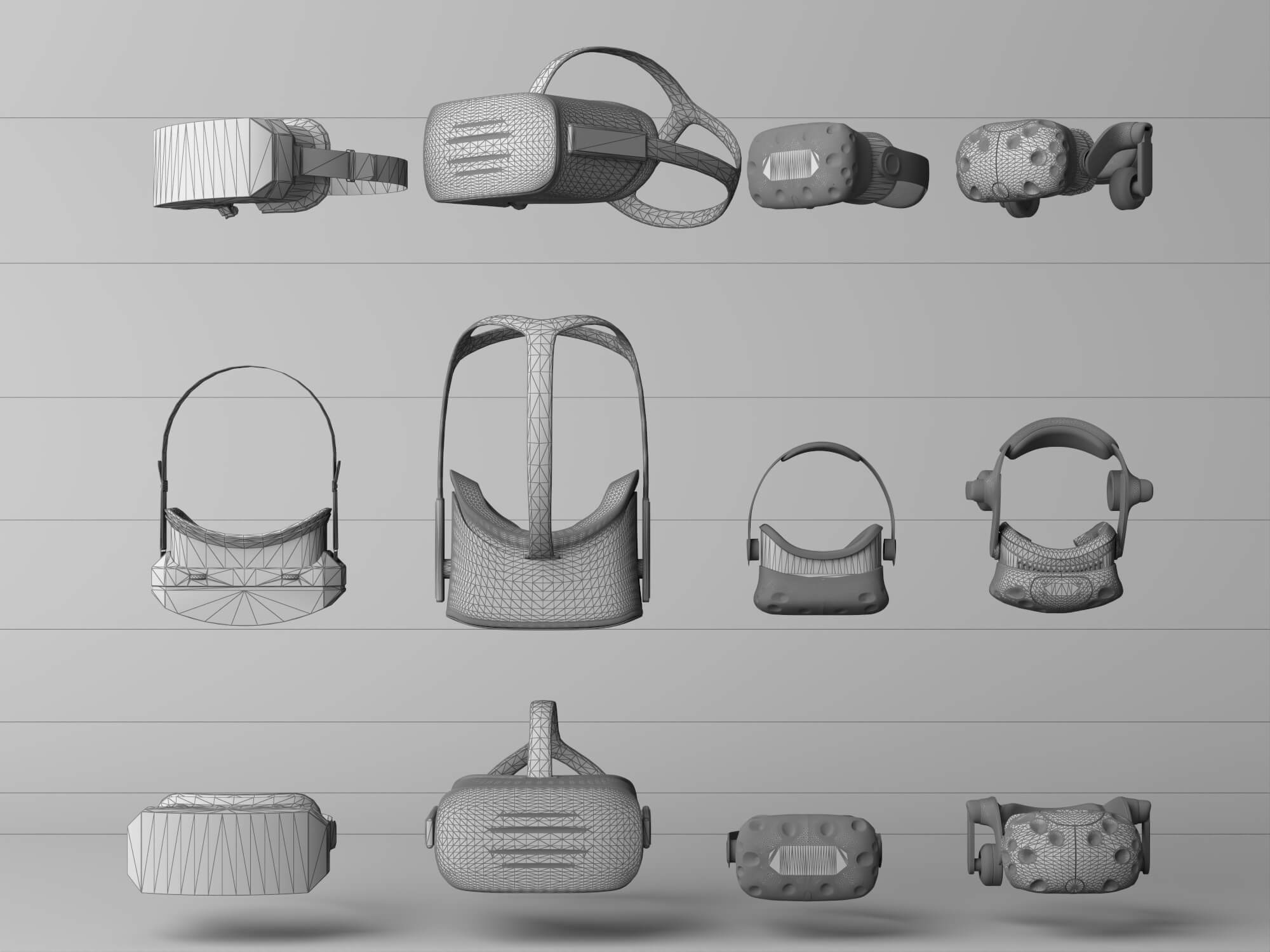 VR Headset Collection Lowpoly 3D Models 3D Model