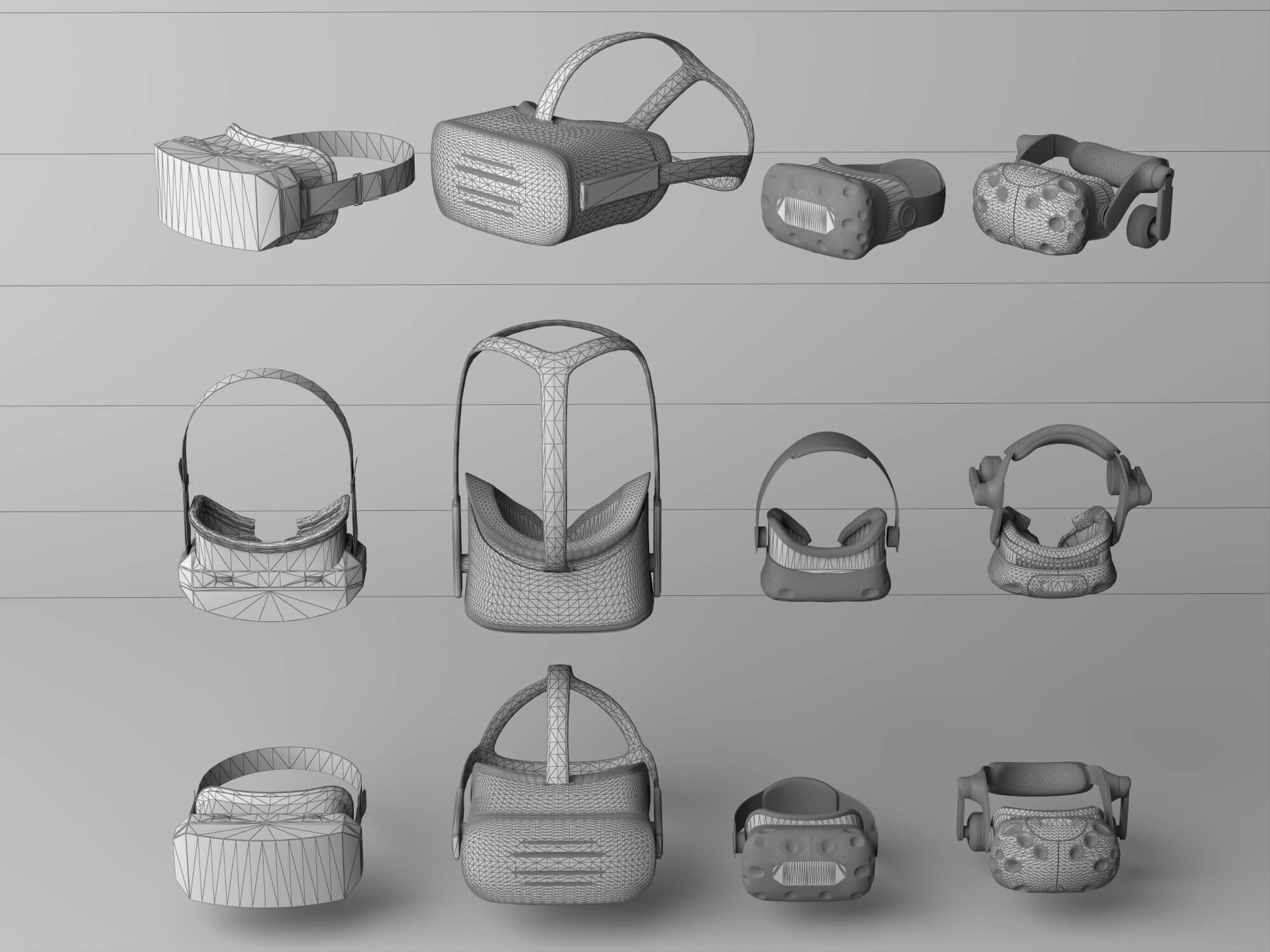 VR Headset Collection Lowpoly 3D Models 3D Model