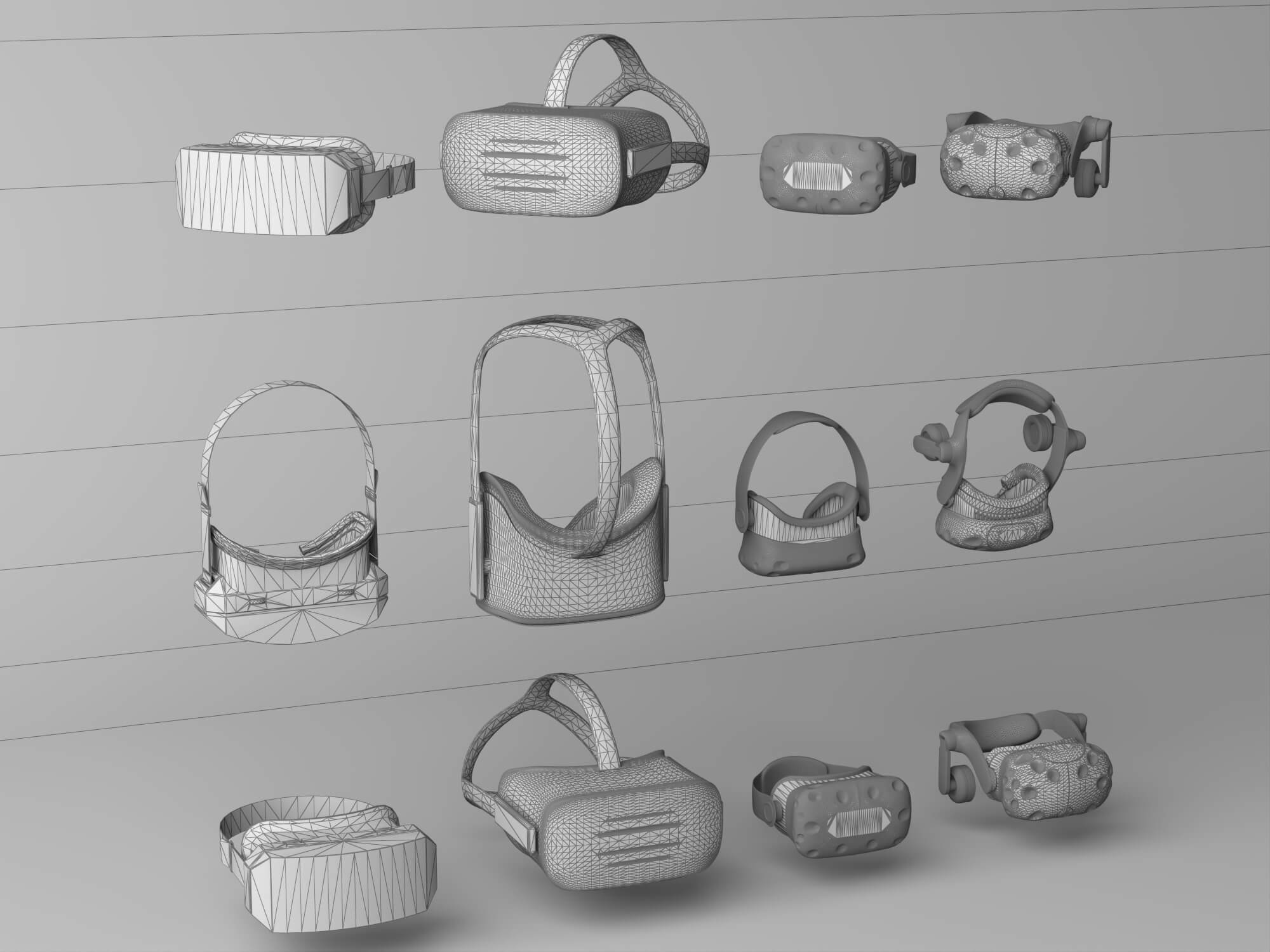 VR Headset Collection Lowpoly 3D Models 3D Model