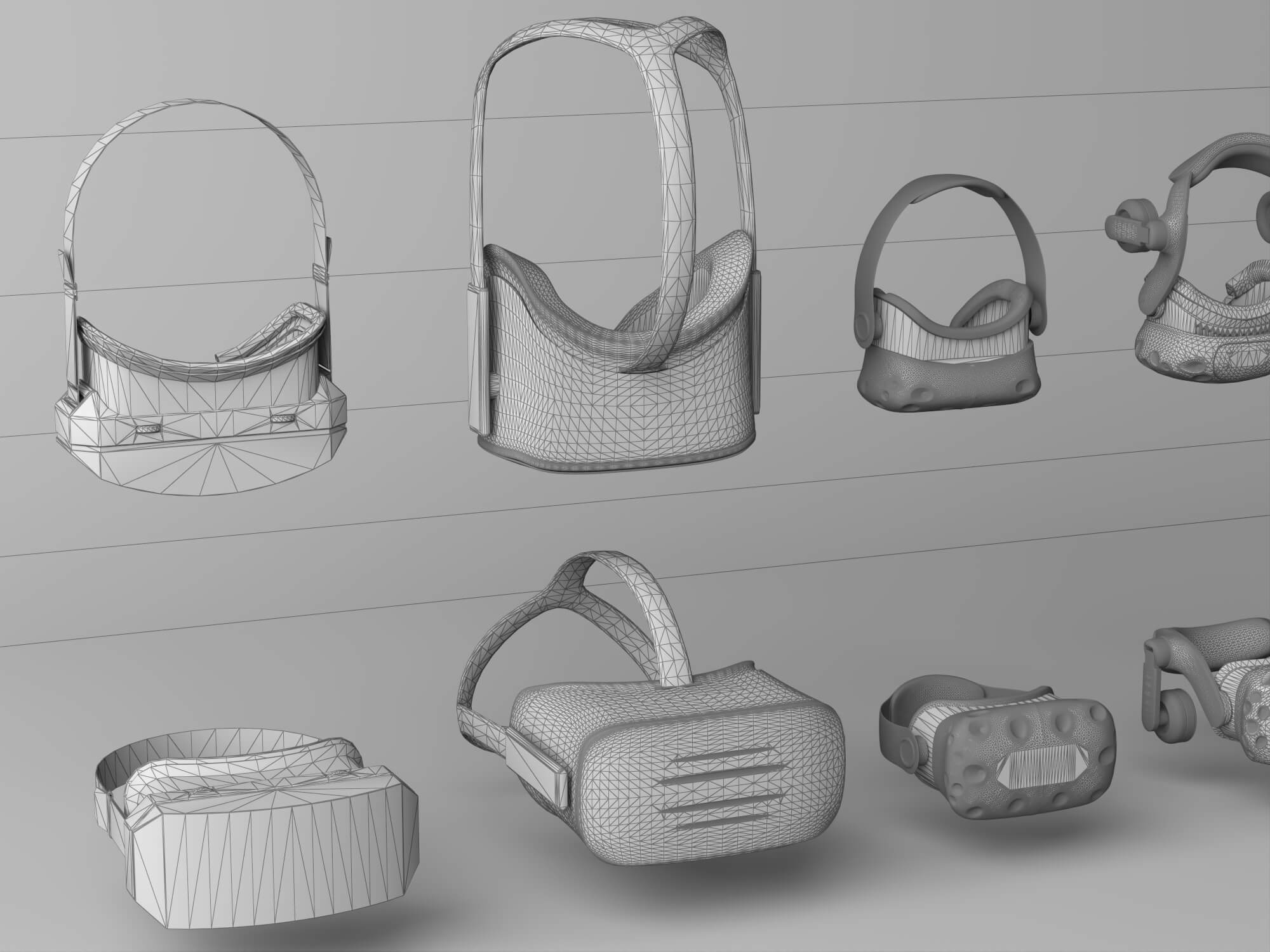 VR Headset Collection Lowpoly 3D Models 3D Model