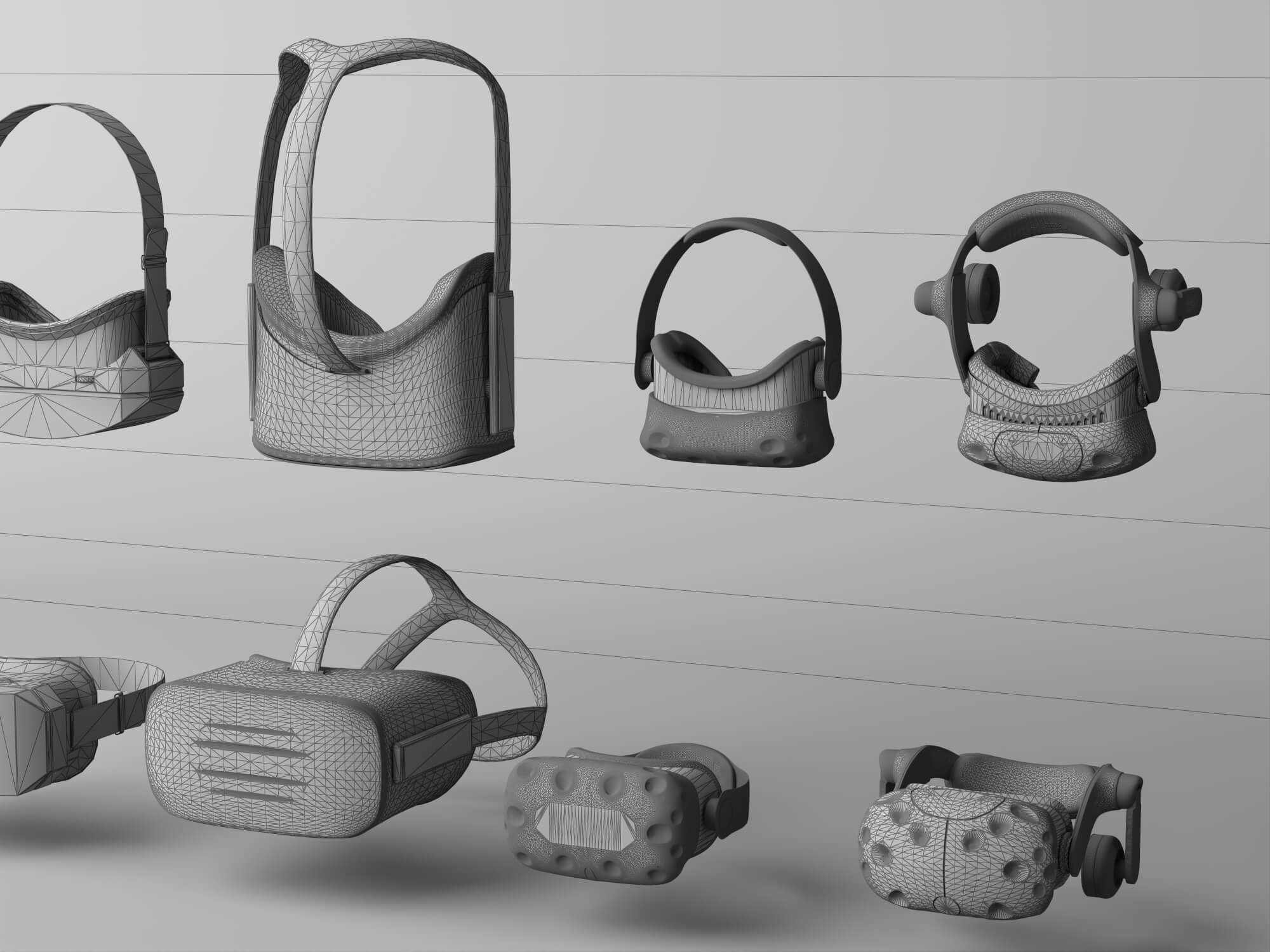 VR Headset Collection Lowpoly 3D Models 3D Model