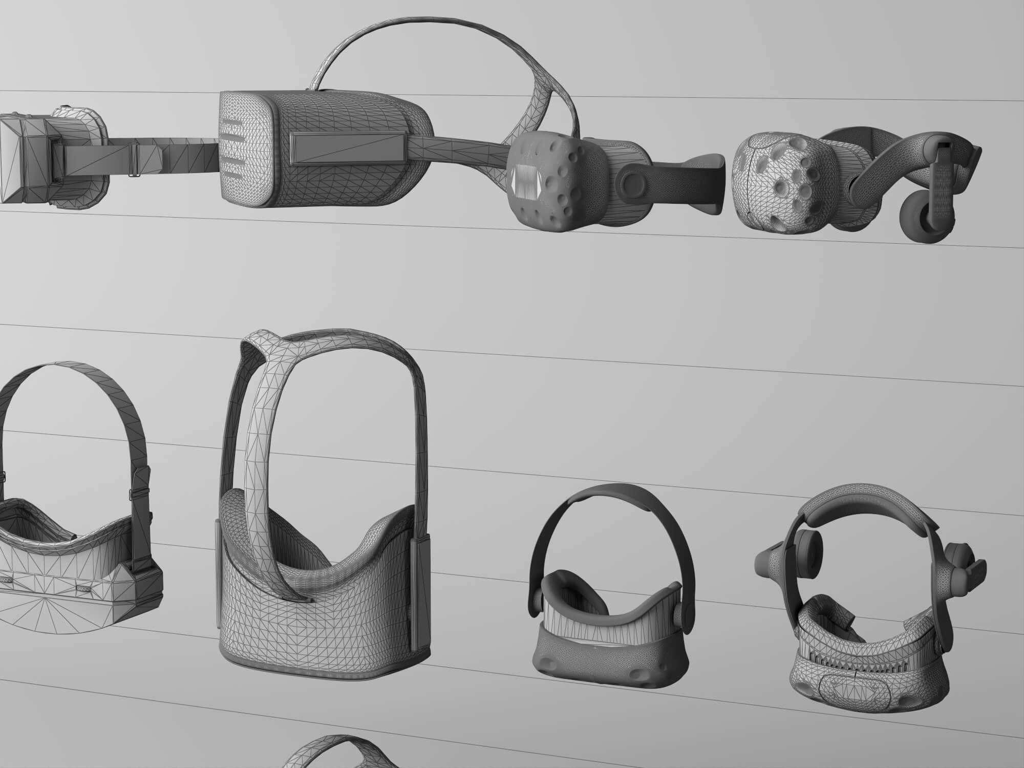 VR Headset Collection Lowpoly 3D Models 3D Model