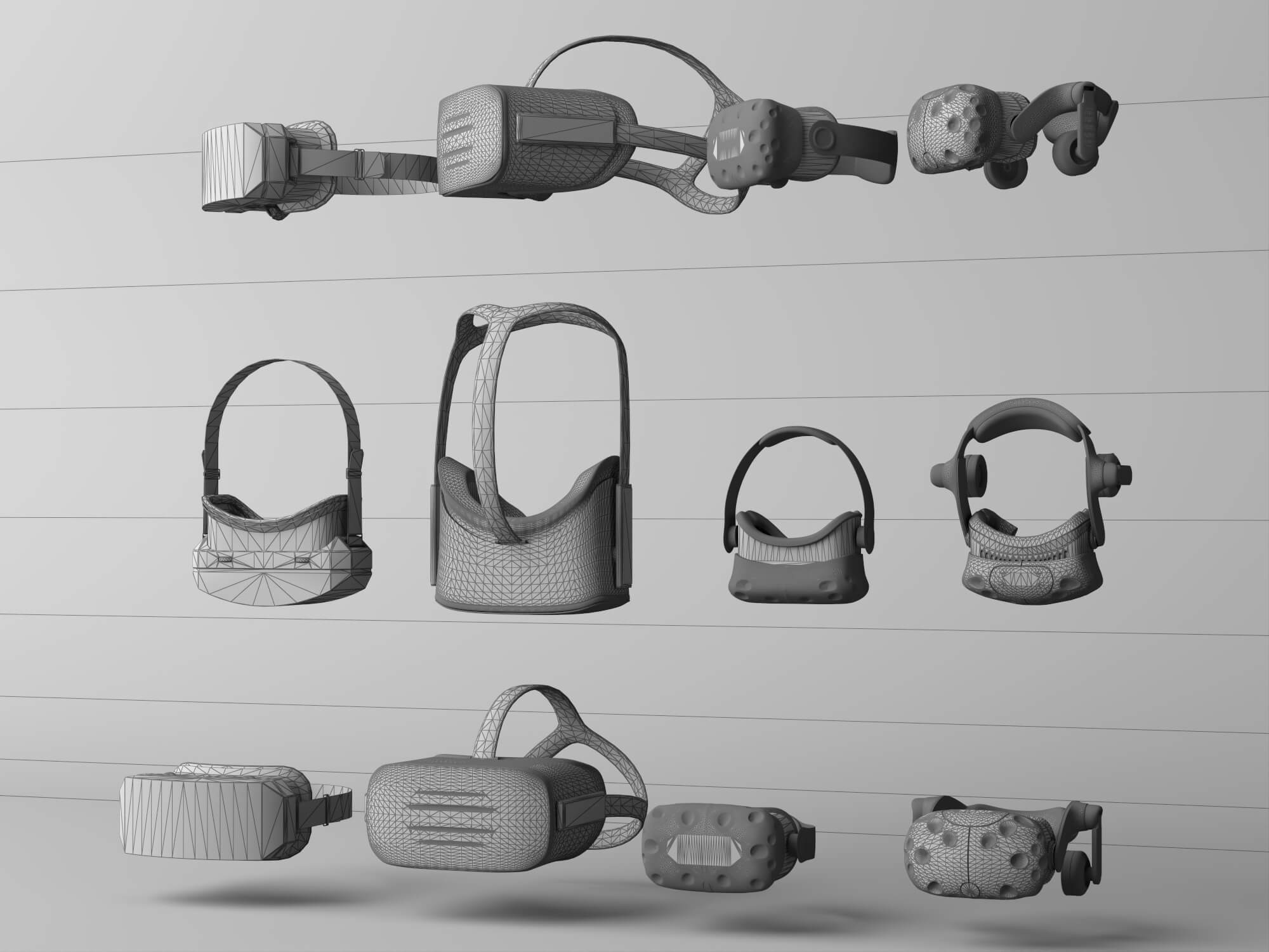 VR Headset Collection Lowpoly 3D Models 3D Model