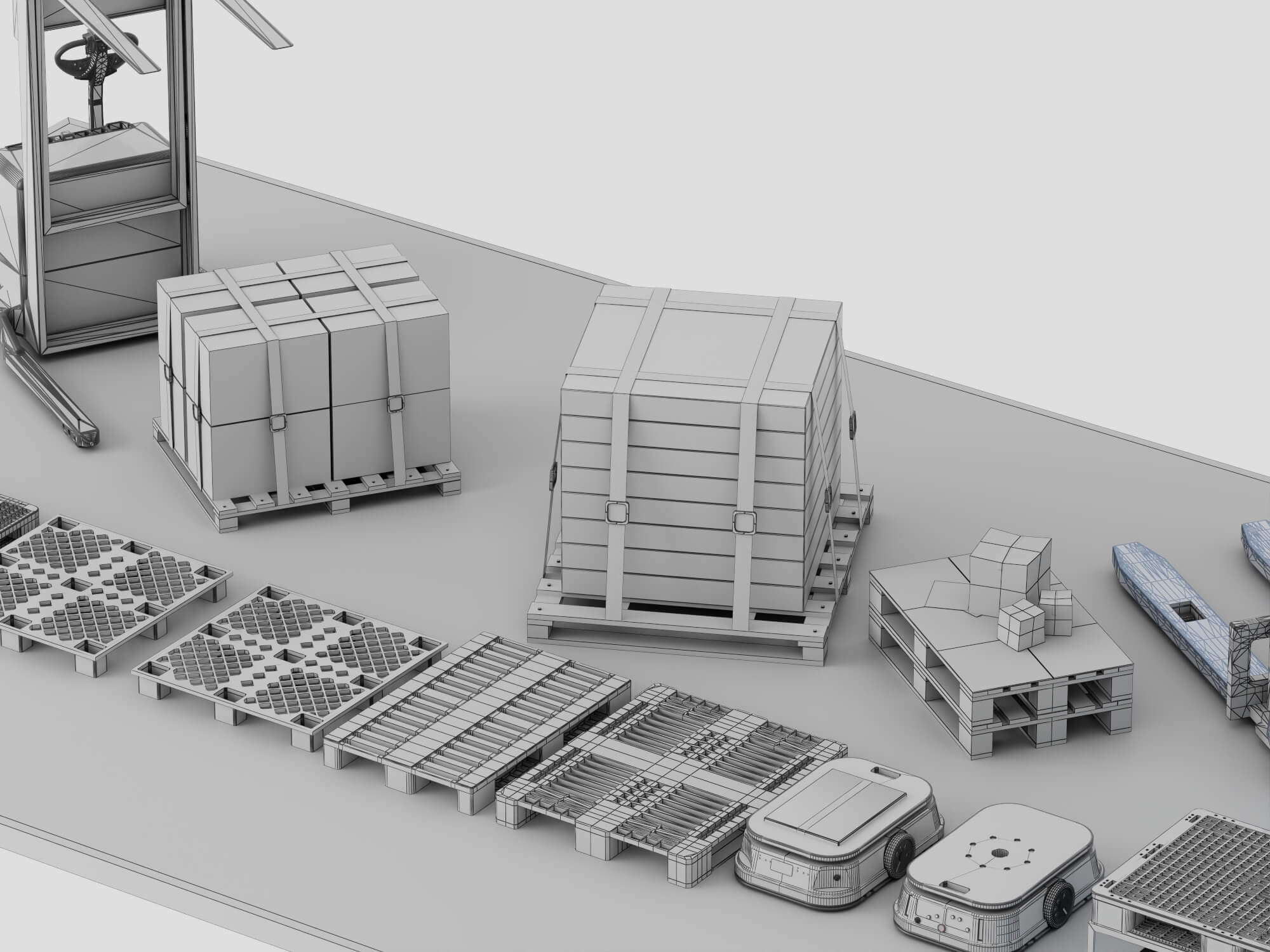 Warehouse Logistics Equipment Pack 3D Model 3D Model